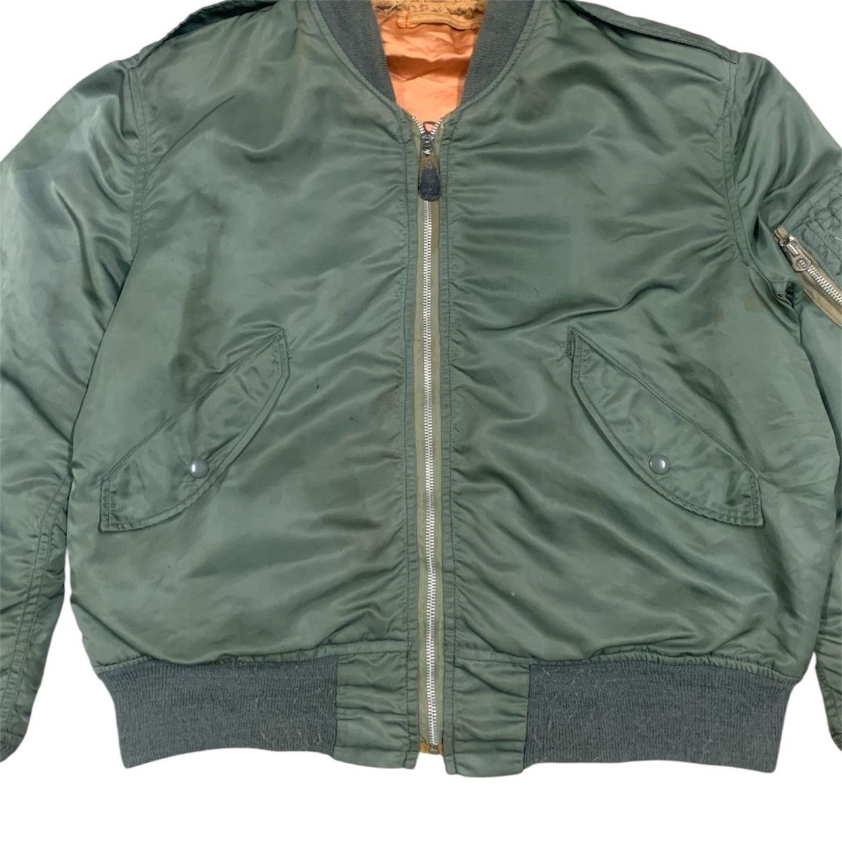Alpha Industries Vtg 70's Alpha Industries L-2B Flyer Bomber Jacket Size US L / EU 52-54 / 3 - 3 Thumbnail
