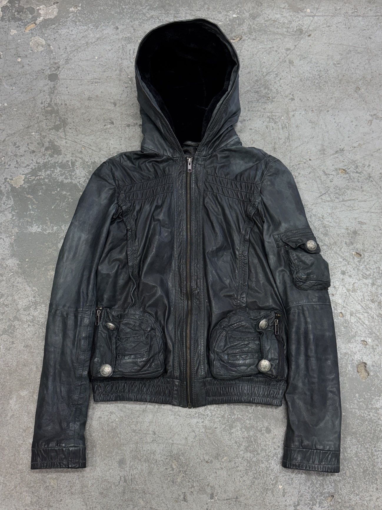 Japanese Brand Vintage Real Leather Avant Garde y2k Jacket Size M / US 6-8 / IT 42-44 - 5 Thumbnail