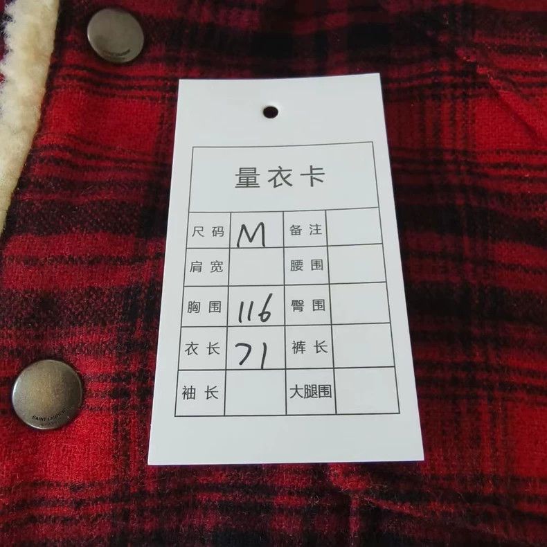 Saint Laurent Paris Saint laurent paris Red plaid jacket with lambswool lining Size US M / EU 48-50 / 2 - 5 Thumbnail