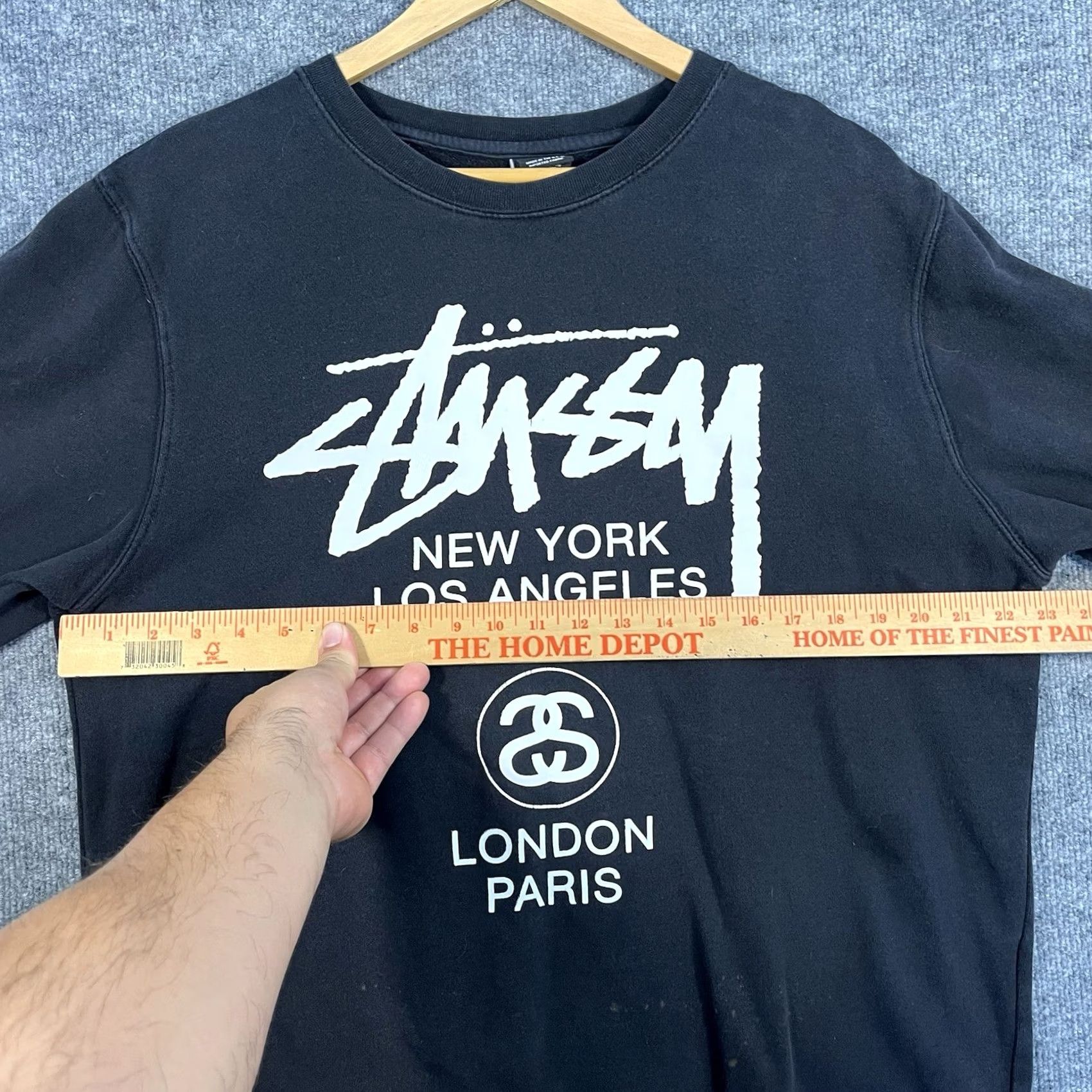 Vintage VINTAGE Stussy Sweatshirt Mens XL Black Crewneck Pullover Tokyo LA NY Size US XL / EU 56 / 4 - 6 Thumbnail