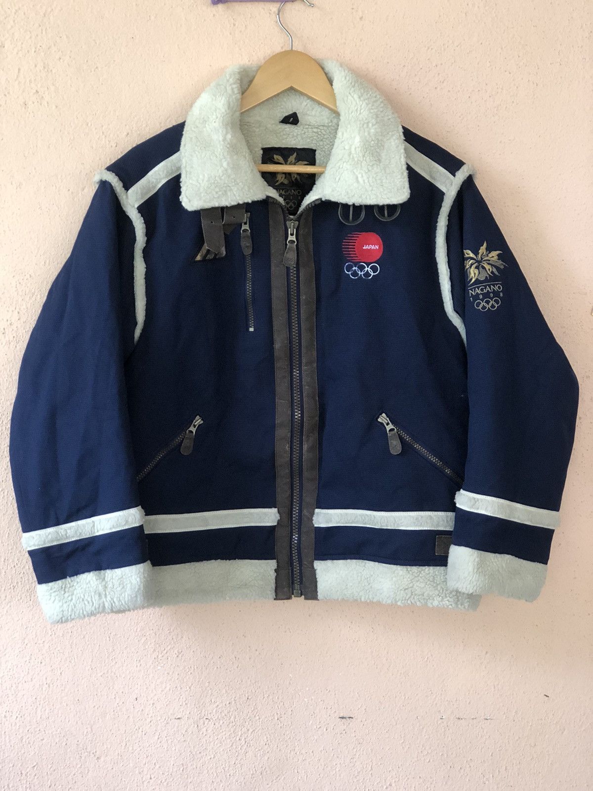 Japanese Brand × USA Olympics × Vintage Vintage Japan OLYMPIC NAGANO Sherpa Jacket Size US M / EU 48-50 / 2 - 2 Thumbnail