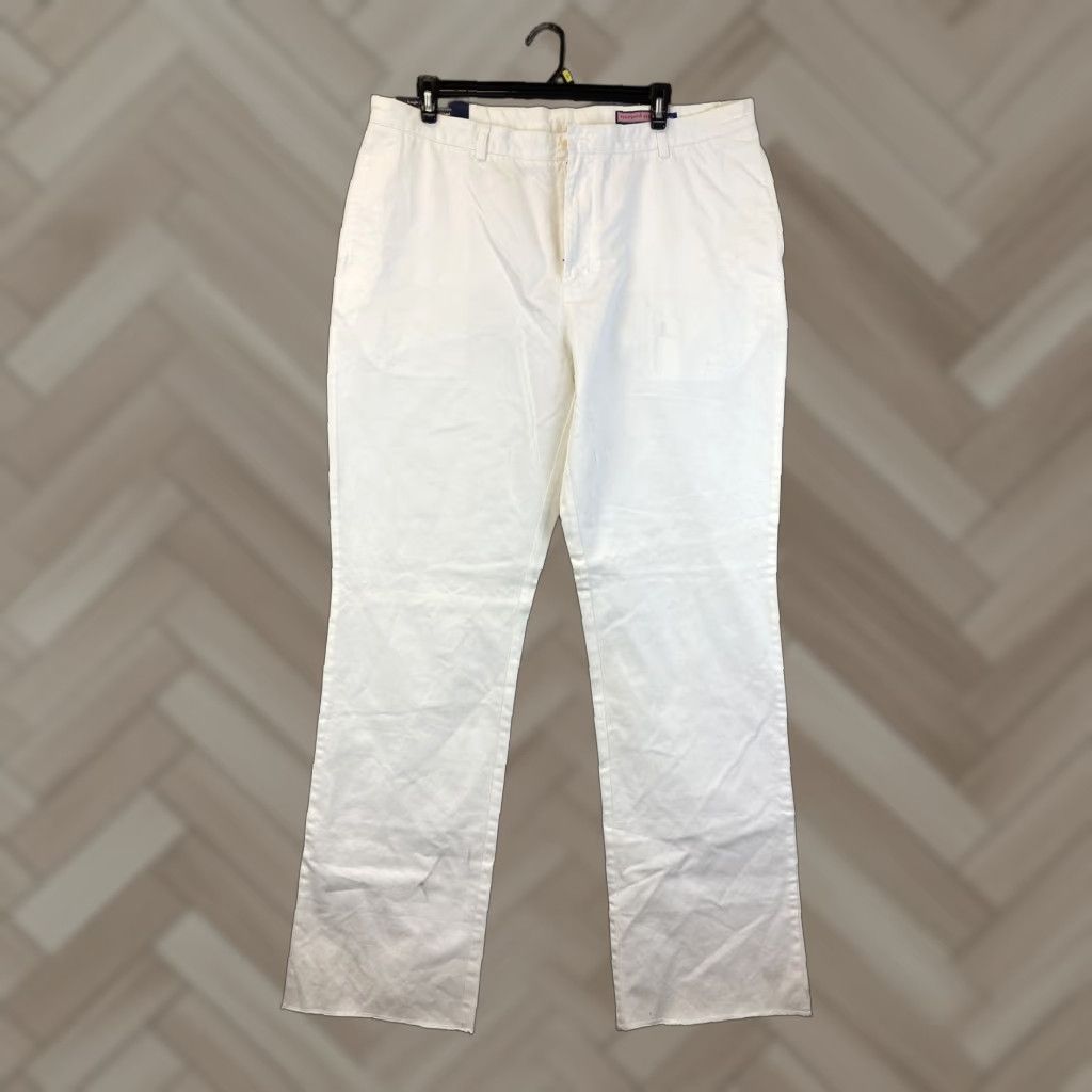 Vineyard Vines VINEYARD VINES Men's Casual Pants Seersucker 42 White Unhemmed Regular Fit Size US 42 / EU 58 - 1 Thumbnail
