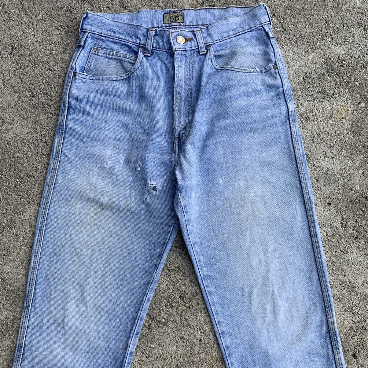 Levi's Vintage Clothing Vintage 90s Levis Big E Silvertab Distressed Denim Jeans W28 Size US 28 / EU 44 - 3 Thumbnail