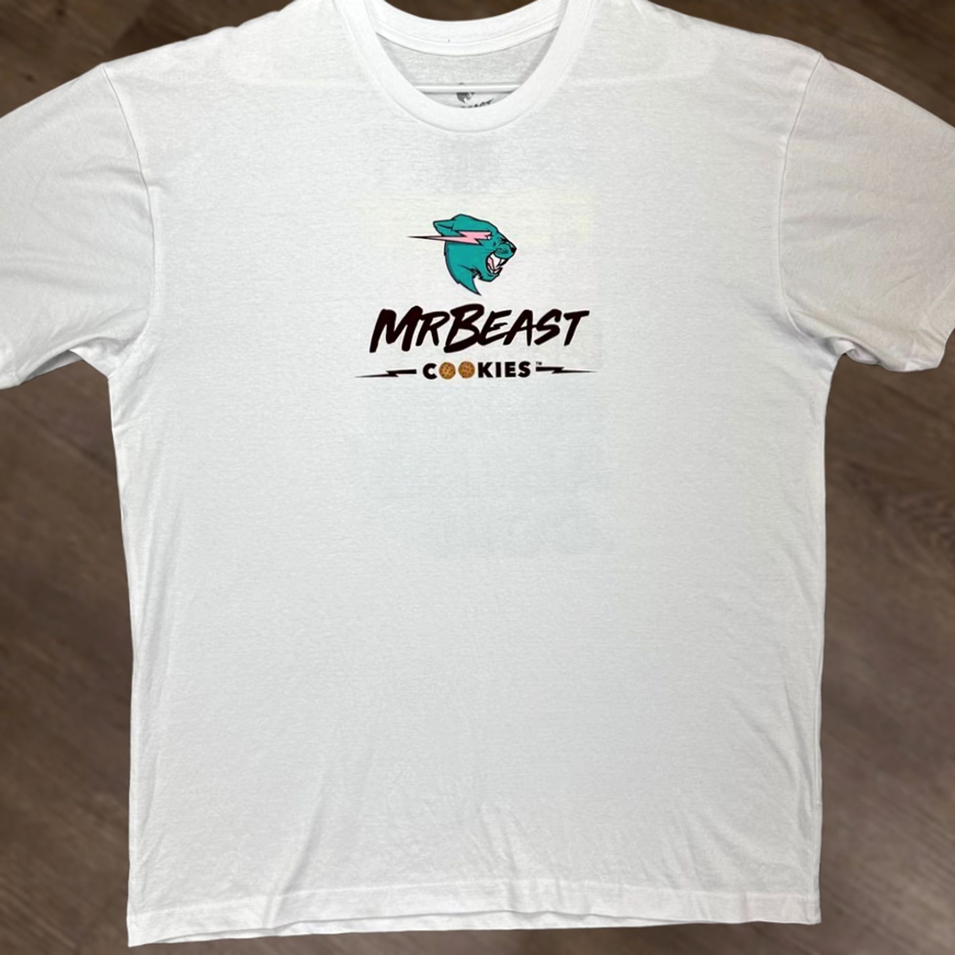 Vintage VINTAGE? No. Mr. Beast Graphic Tee Shirt Mens XL White Beast Cookies 100% Cotton Crew Neck Size US XL / EU 56 / 4 - 1 Thumbnail
