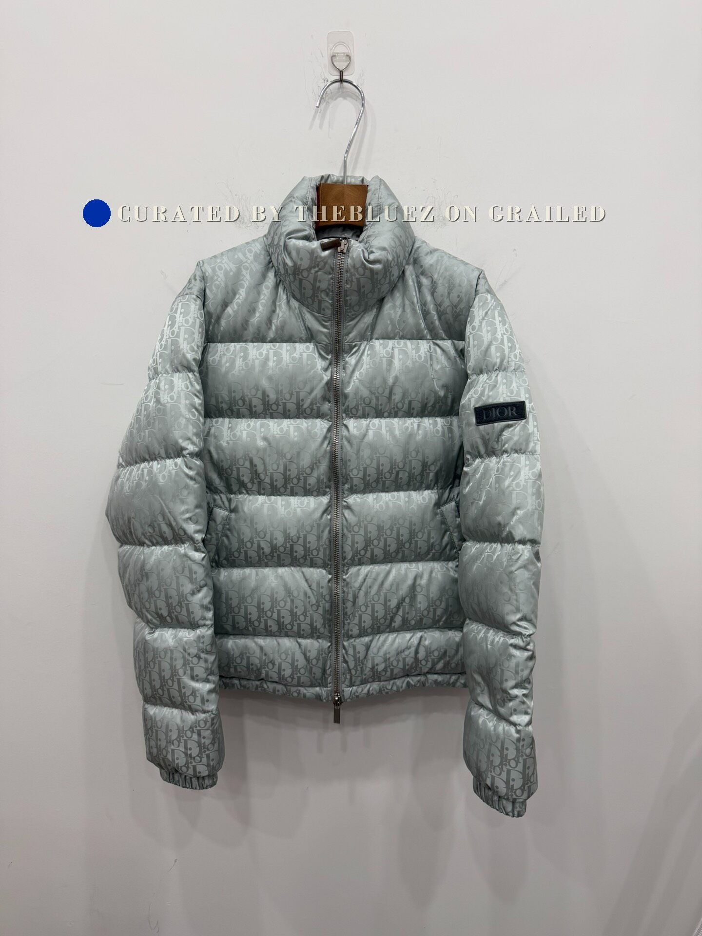 Dior Dior Cyan Logo Print Hooded Zip Jacket Size US S / EU 44-46 / 1 - 1 Thumbnail