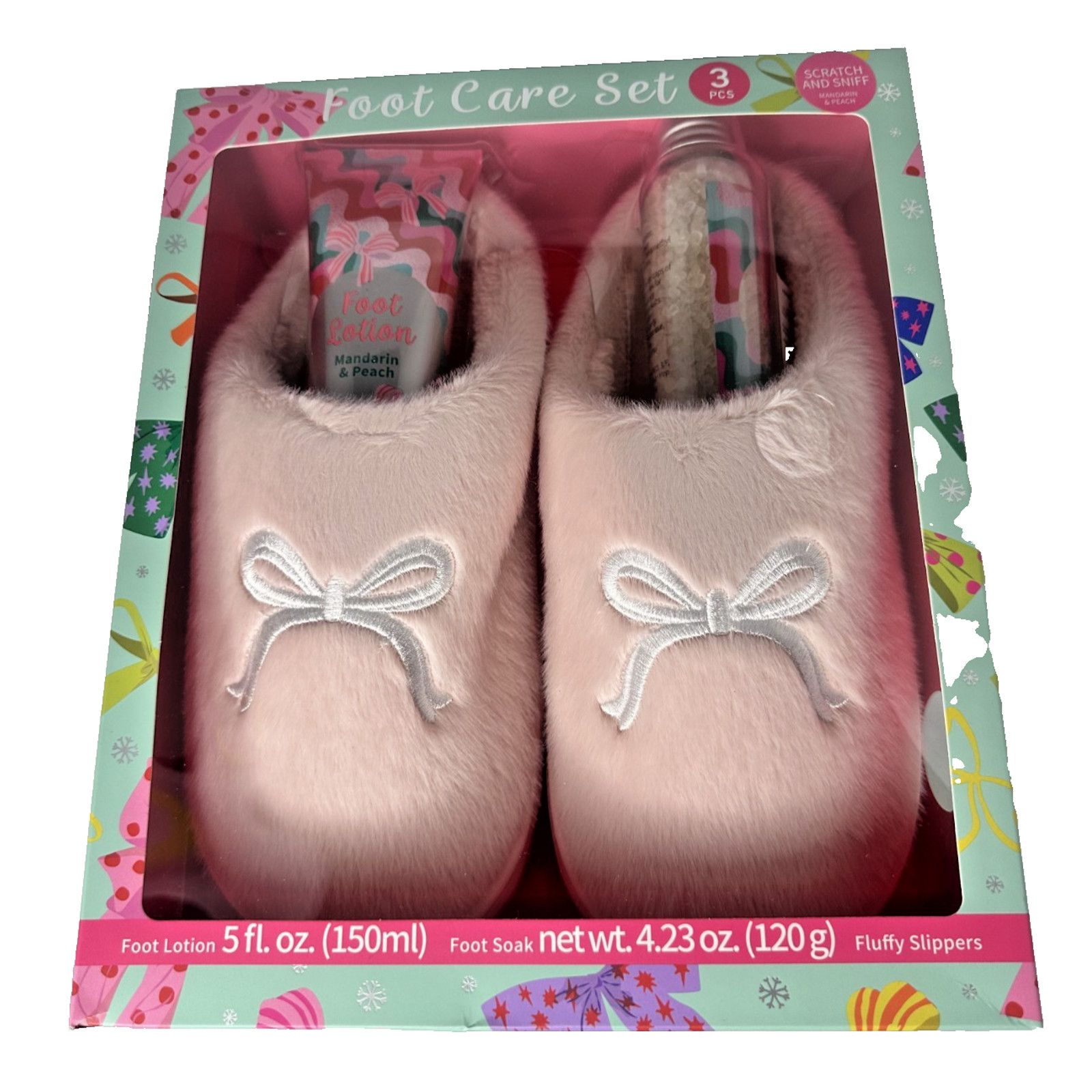 Other Foot Care Set 3pc-Mandarin Peach Lotion, Mineral & Slippers Size US 10 / IT 40 - 4 Thumbnail