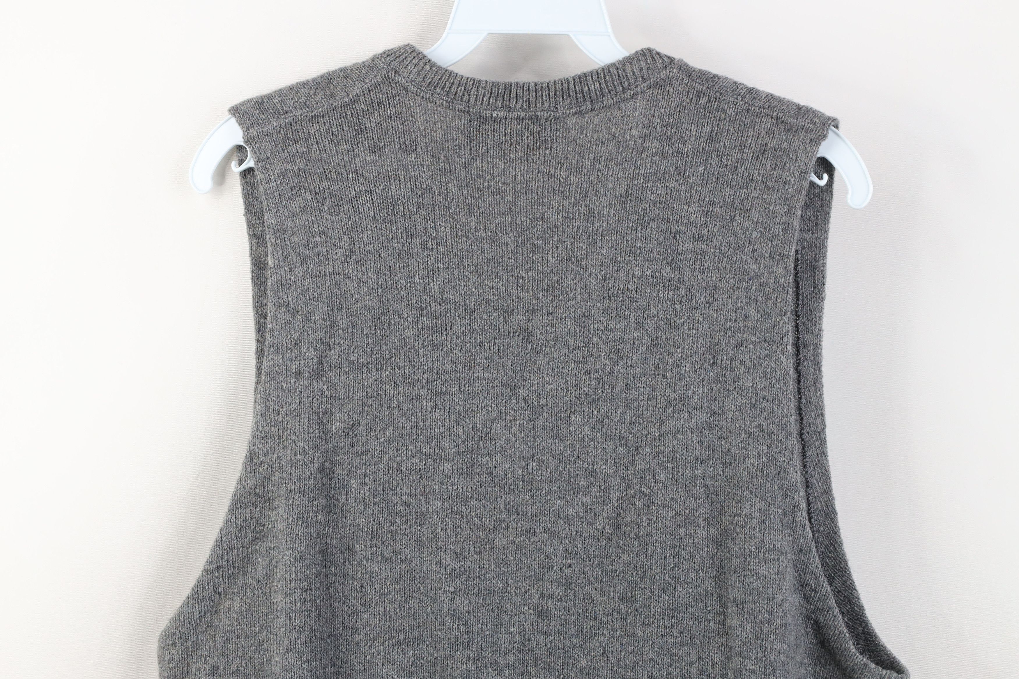 Vintage Vintage 70s Streetwear Lambswool Knit Sweater Vest Gray Size US L / EU 52-54 / 3 - 7 Thumbnail