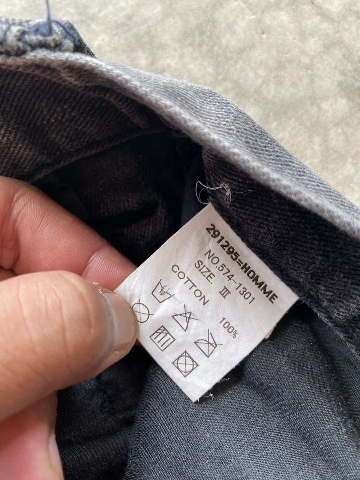 291295=Homme 291295: Homme 6 Pocket buckle back denim Size US 34 / EU 50 - 5 Thumbnail