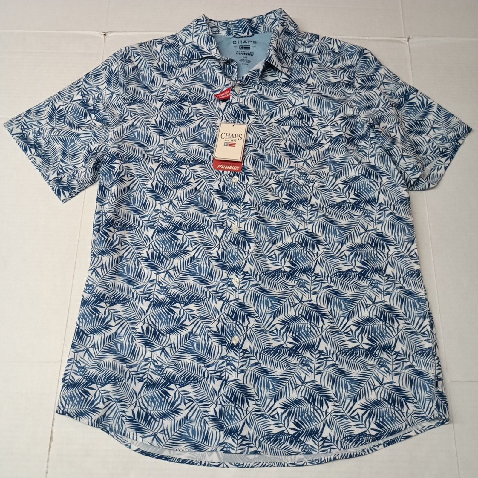 Chaps Chaps Everyday Performance Woven Shirt Men's Size L Blue Size US L / EU 52-54 / 3 - 1 Thumbnail