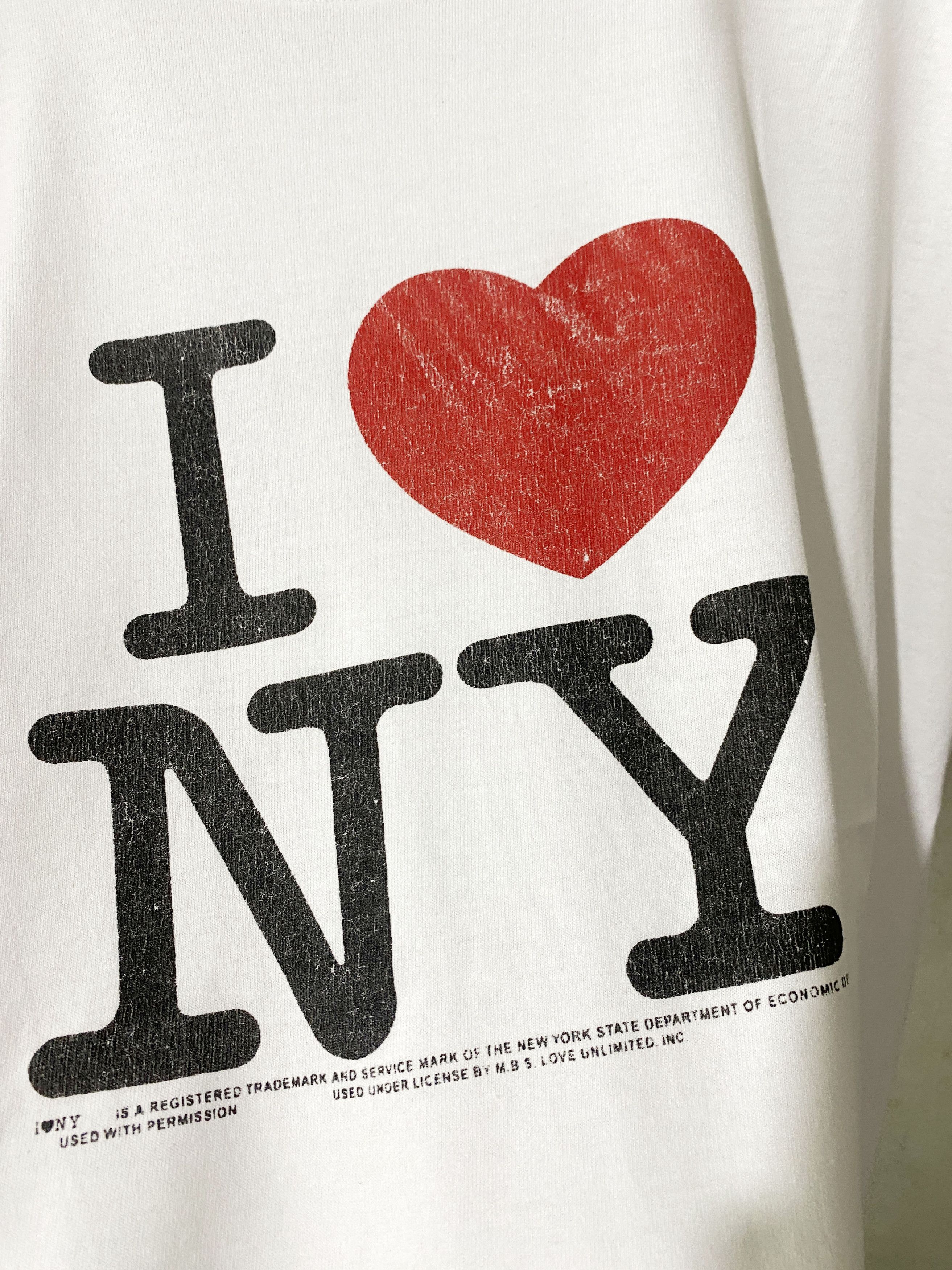 Vintage Vintage I Love NY Shirt Size US XL / EU 56 / 4 - 2 Thumbnail