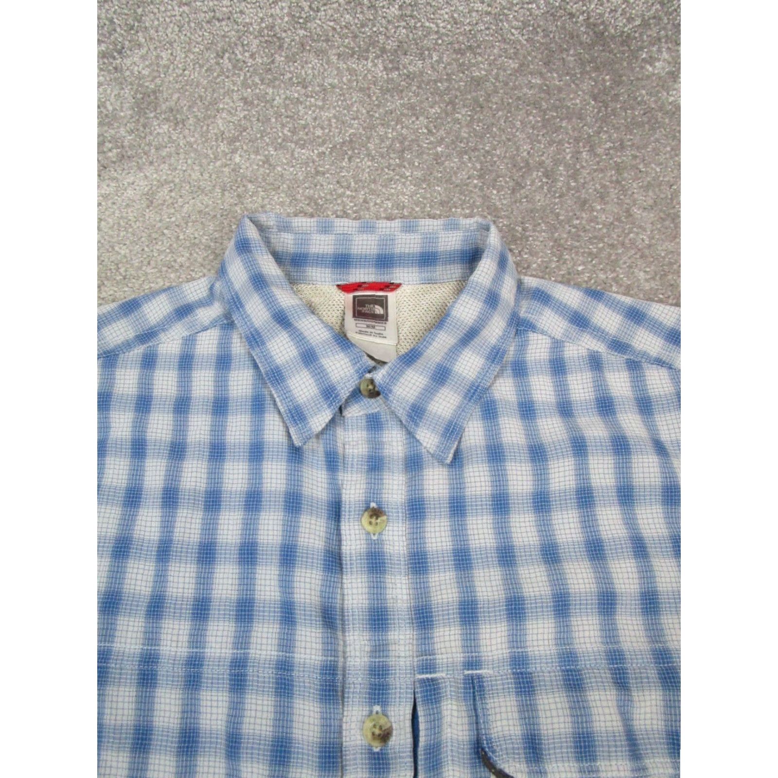 The North Face The North Face Shirt Mens M Blue Plaid Button-Up Casual Outdoor Short Sleeve Button-Down Collared Pocketed Size US M / EU 48-50 / 2 - 2 Thumbnail