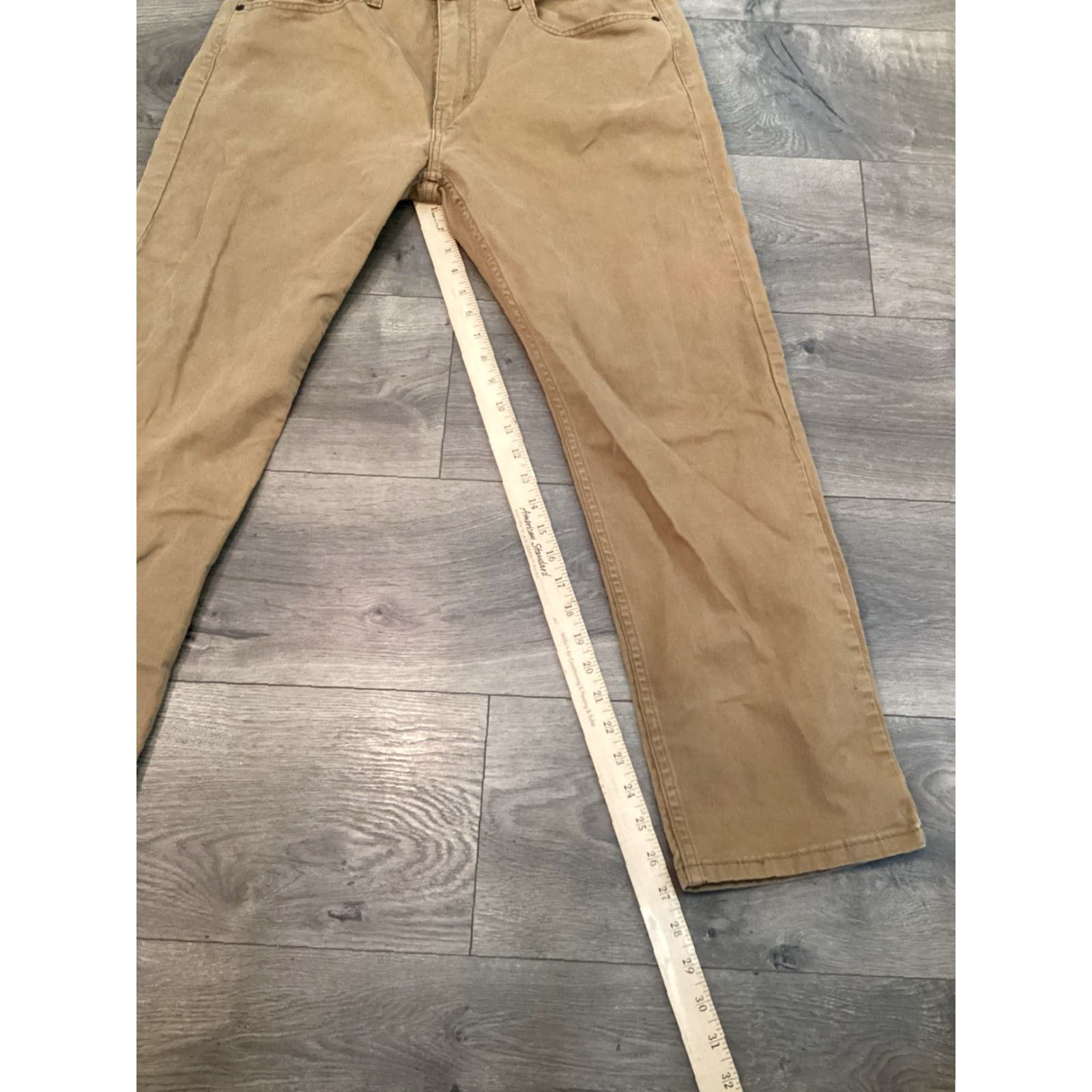 Levi's Levi's Jeans 502 Slim Straight Men Brown Khaki Denim 36 Regular Button Closure 5-Pocket Classic Comfort Fit Mens Size US 36 / EU 52 - 3 Thumbnail