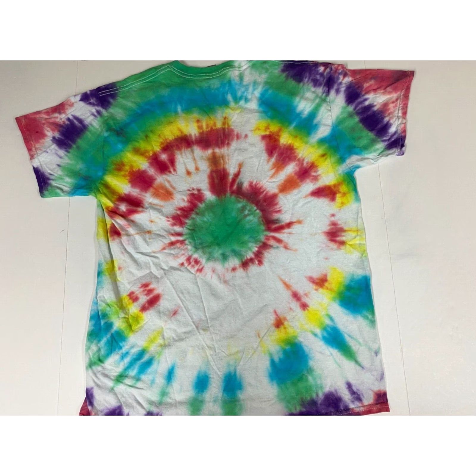 Gildan Gildan Tie Dye Mens Shirt L Short Sleeve Crew Neck T-Shirt Dryblend Classic Stars Summer Multicolor Logo Size US L / EU 52-54 / 3 - 6 Thumbnail