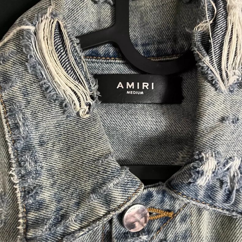 Amiri Amiri 18SS Denim leatherPiece together jacket Size US M / EU 48-50 / 2 - 3 Thumbnail