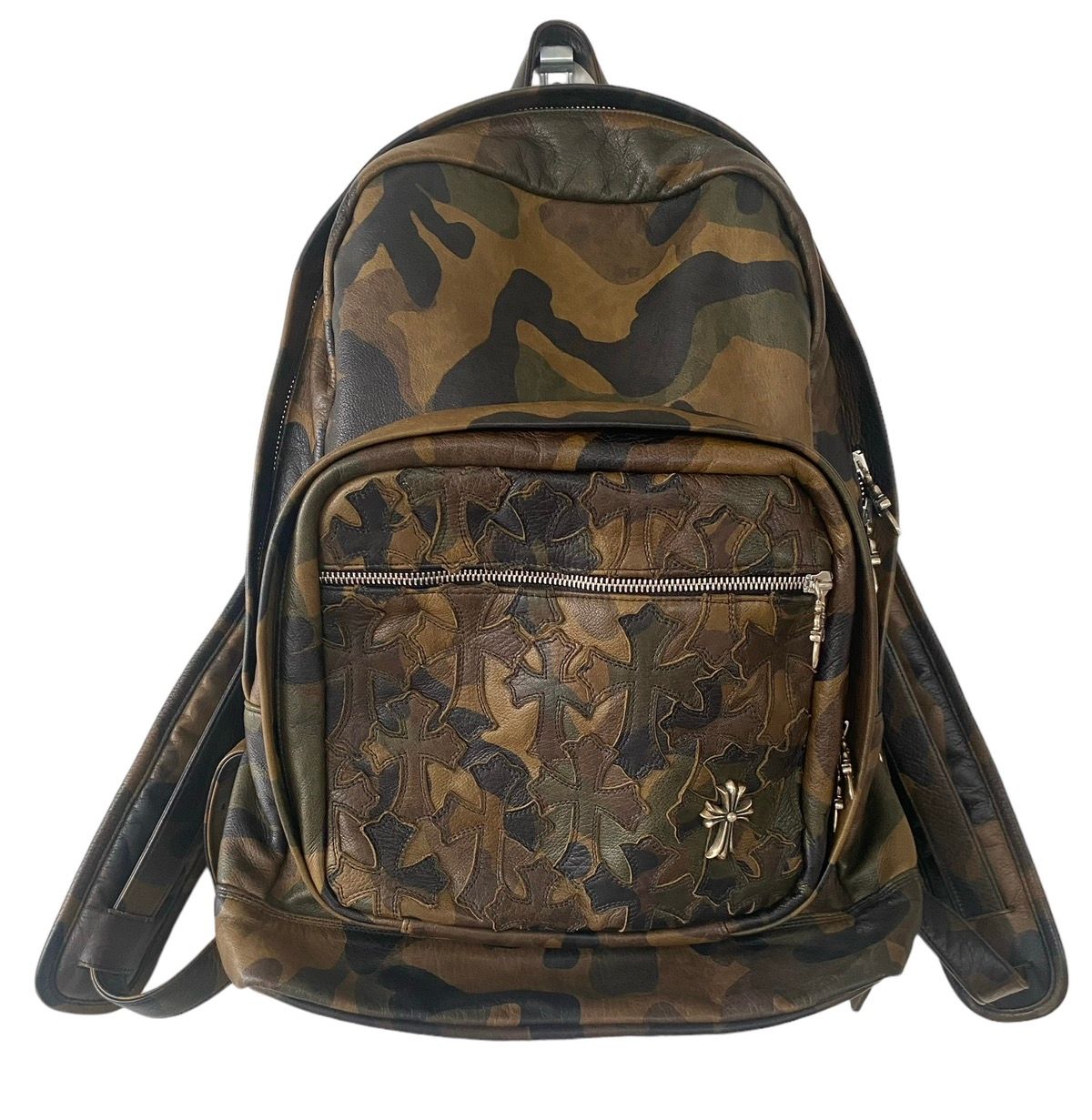 Pre-owned Chrome Hearts 1/1  Seventh Grade Camo Leather Cross Backpack