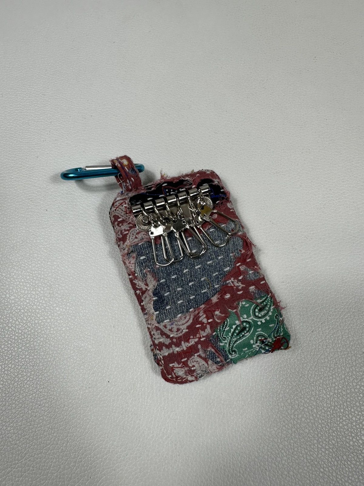 Other Custom Made Distressed Paisley Patchwork Keychain Wallet Size ONE SIZE - 4 Thumbnail