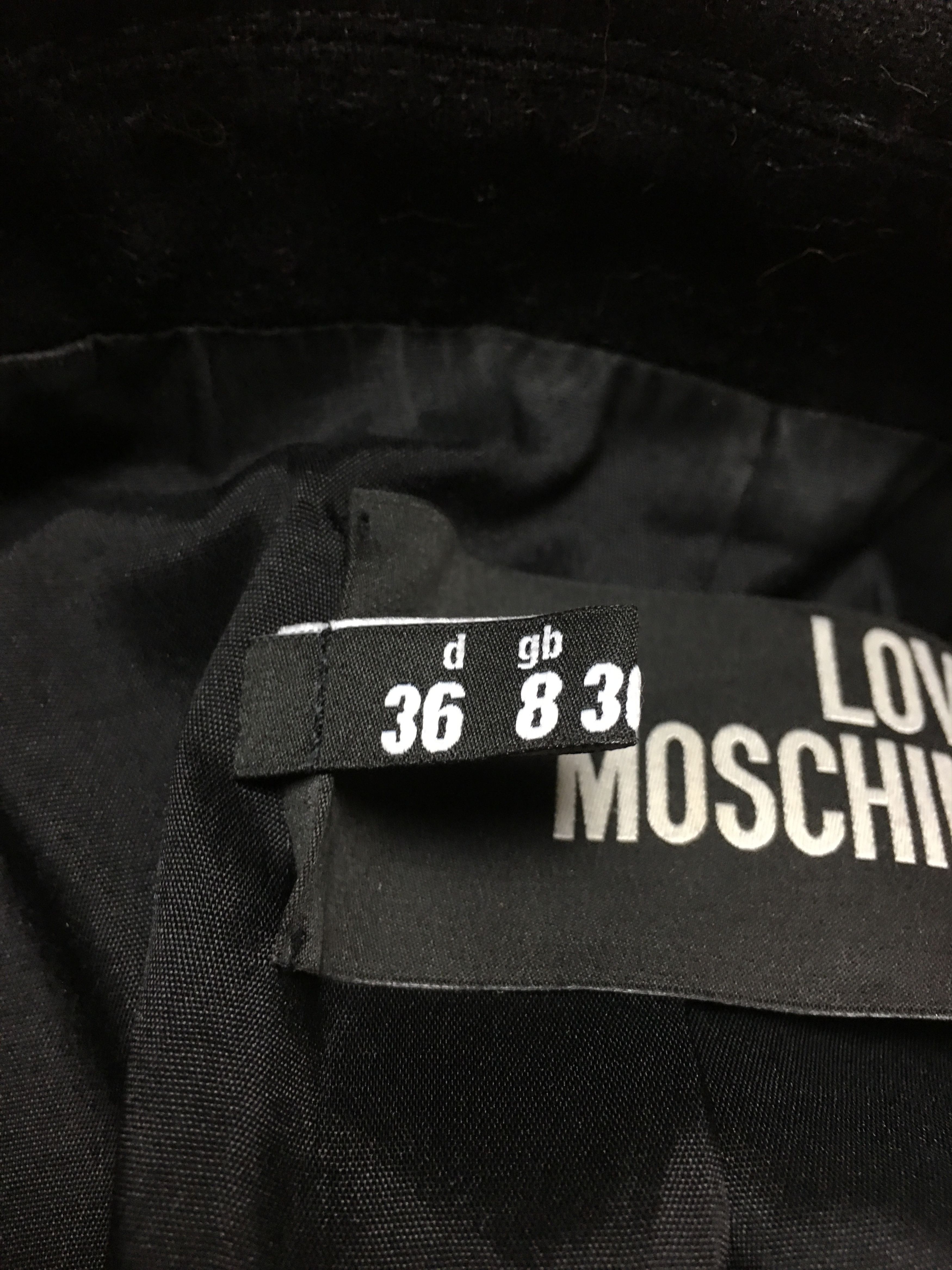 Moschino Love Moschino Octagram Black Wool Blazer Jacket IT40 US 4 Size S / US 4 / IT 40 - 7 Thumbnail