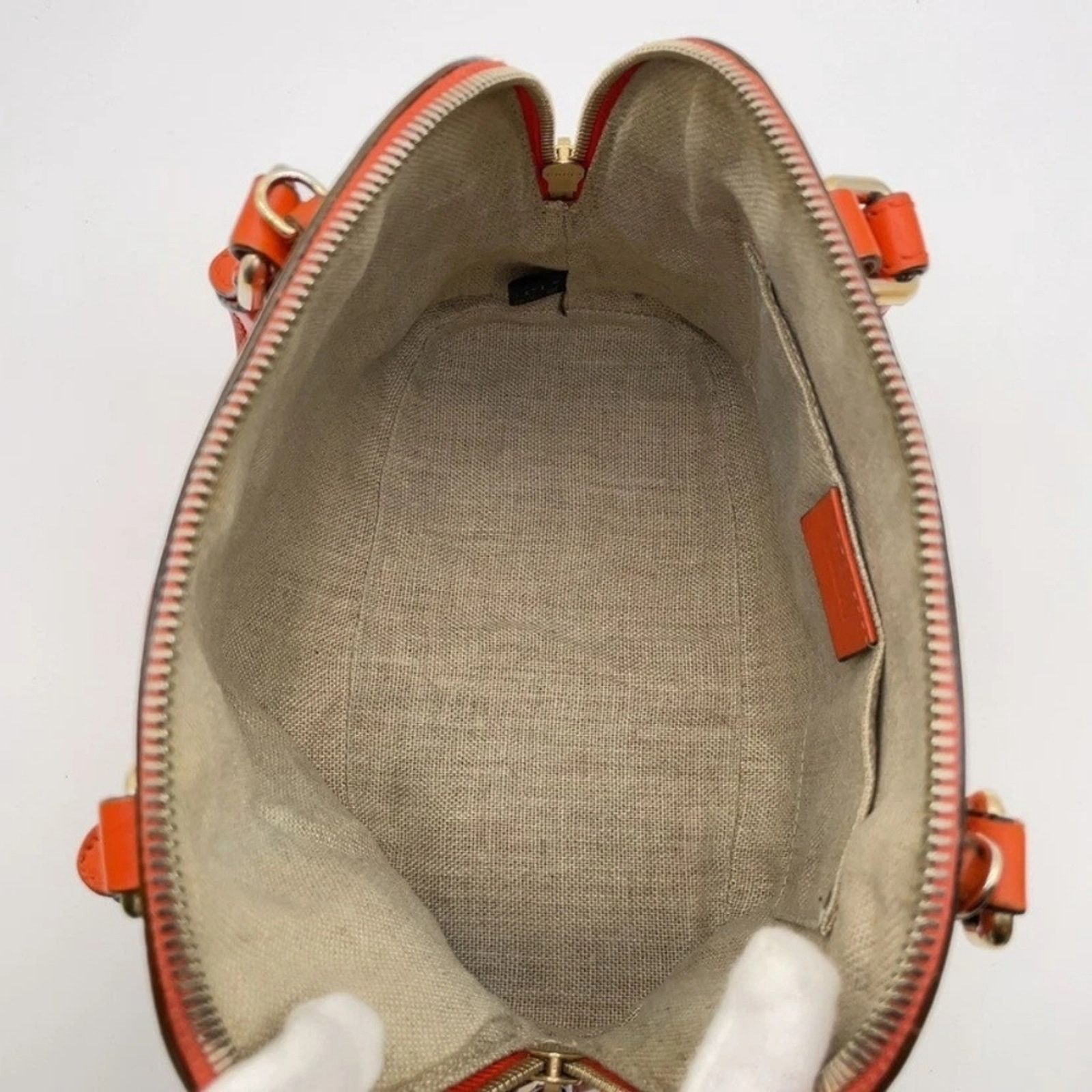 Gucci Gucci Microguccissima Mini Dome Satchel Handbag Orange Size ONE SIZE - 14 Thumbnail