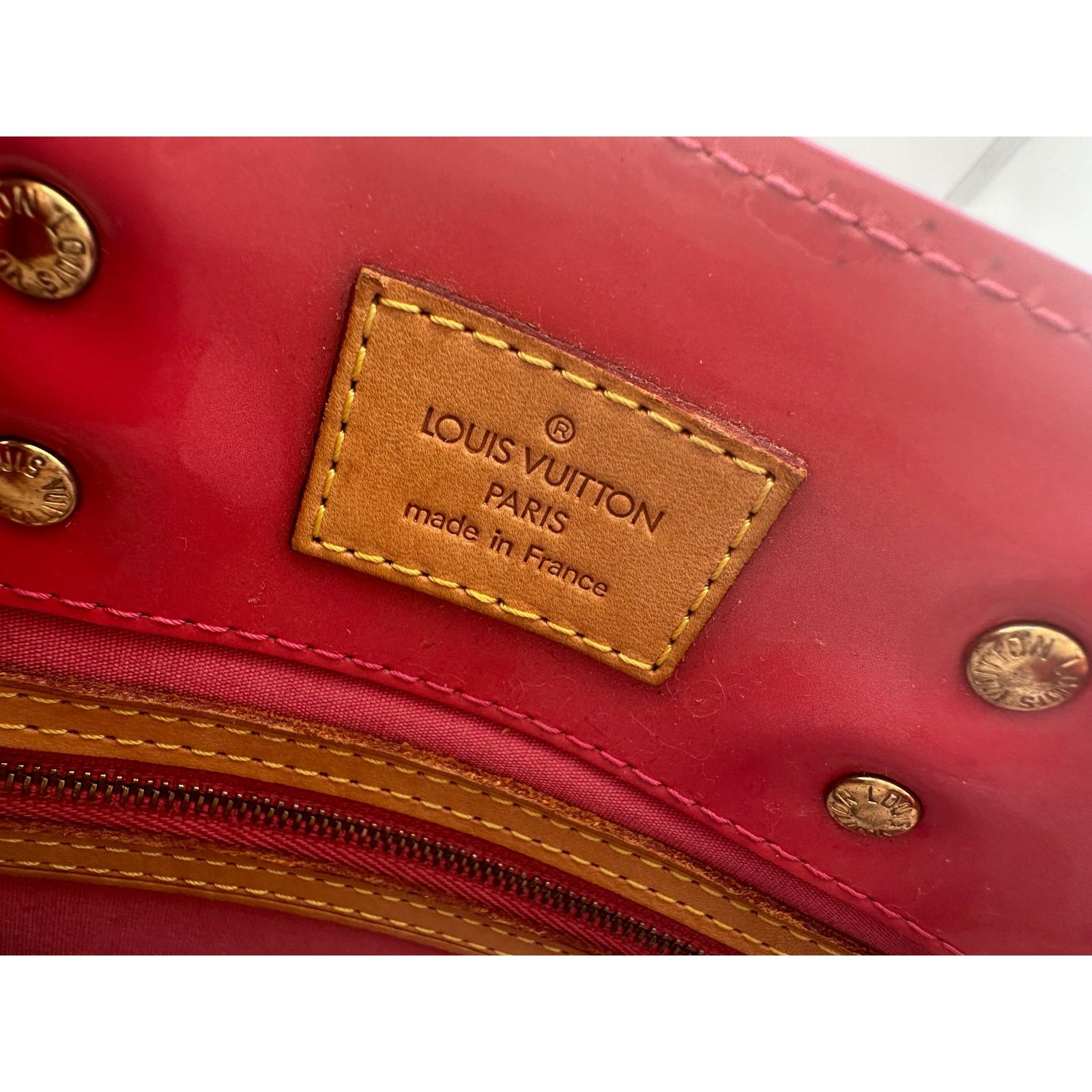 Louis Vuitton Louis Vuitton Monogram Vernis Reade PM Hand Bag - Red M91088 Size ONE SIZE - 15 Thumbnail