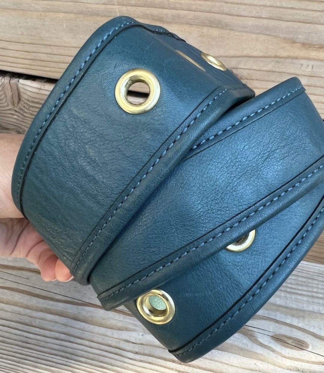 Coach Rare Coach Pony Express Limited Edition Erin Bag, Teal Size ONE SIZE - 7 Thumbnail