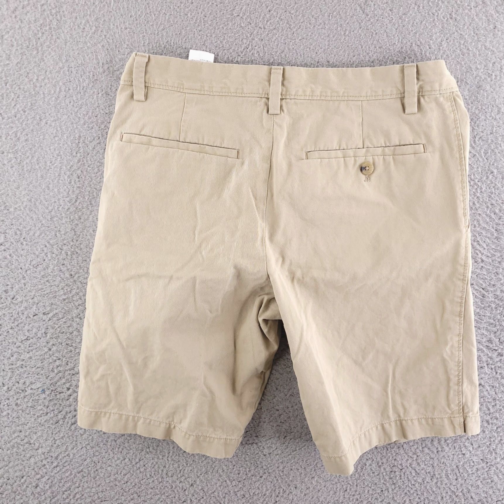 Banana Republic Banana Republic Shorts Mens 29 Chino Beige Tan Flat Front 9" Inseam Casual Cotton Solid Modern 9" Inseam Mens Size US 29 - 5 Thumbnail