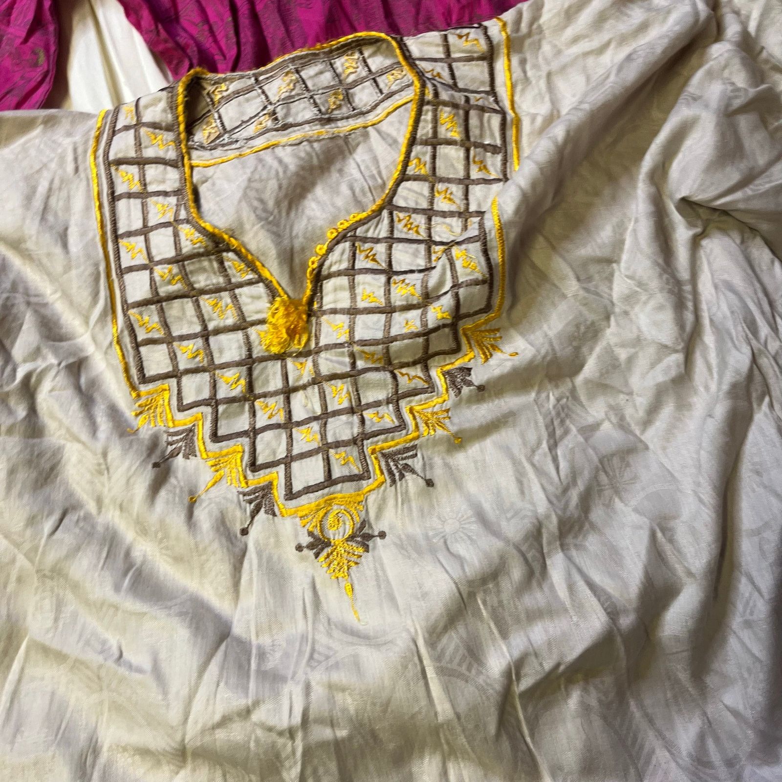 Other Lot of 2 African ladies embroidered Bazin dress loose XL Size XL / US 12-14 / IT 48-50 - 2 Thumbnail