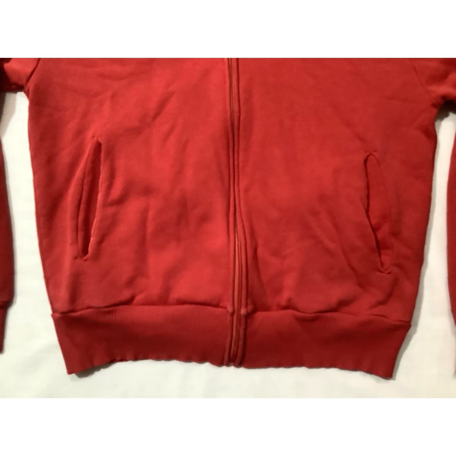 Pangaia PANGAIA Hoodie Mens XL Red WORTHY OF LOVE Graphic Full Zip Fleece Casual Size US XL / EU 56 / 4 - 4 Thumbnail