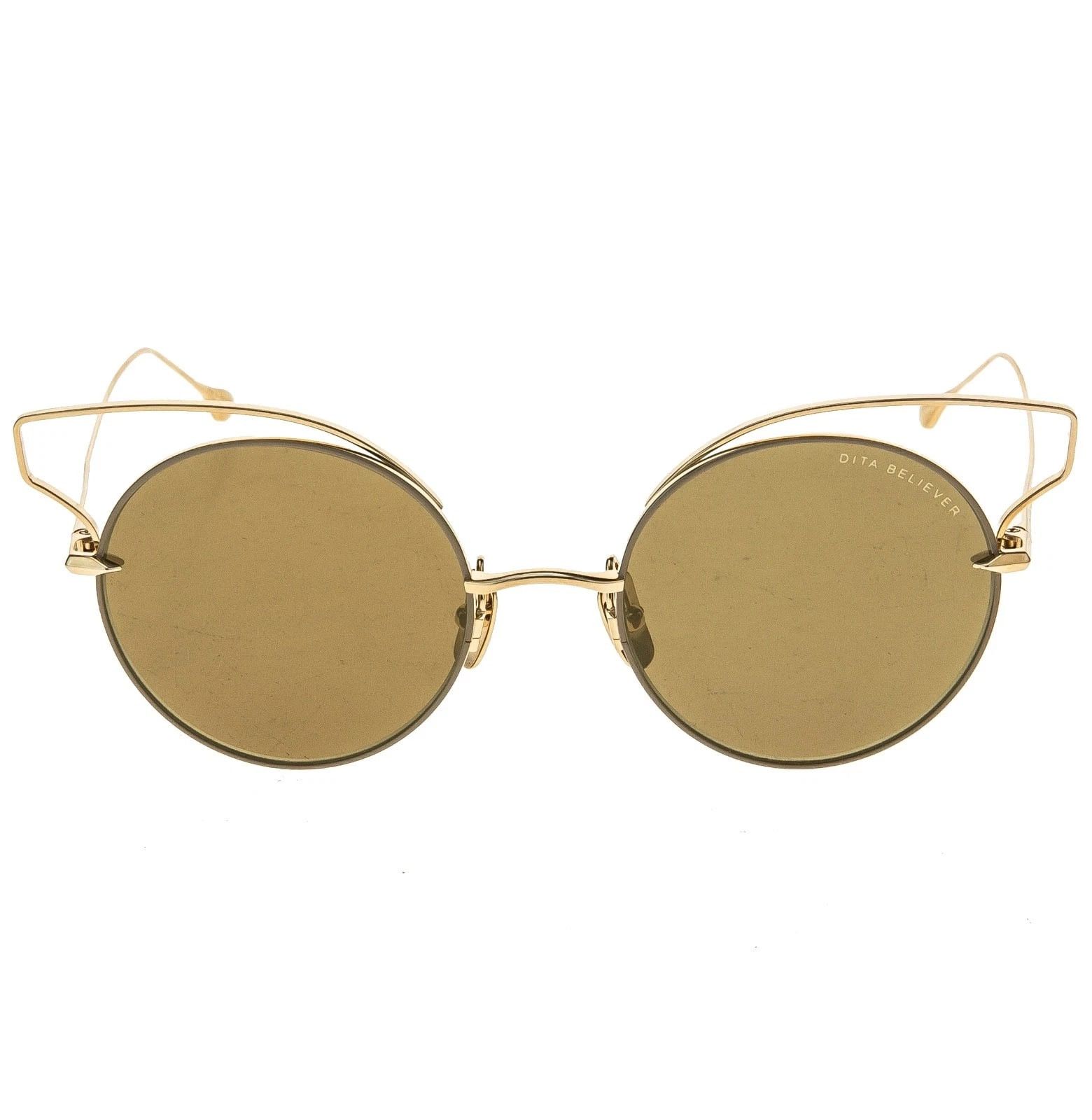 Dita DITA BELIEVER Round 18K Plated Mirrored 23008 B Sunglasses Size ONE SIZE - 2 Thumbnail
