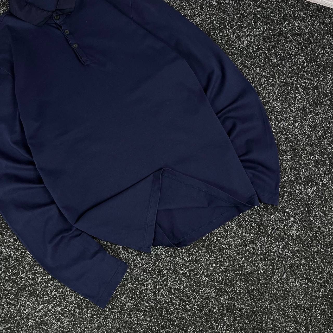 Lanvin Lanvin Long Sleeve Y2k Luxury Rugby Polo Dark Blue Size US L / EU 52-54 / 3 - 3 Thumbnail