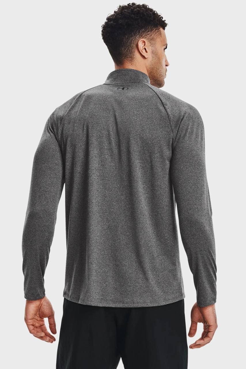 Under Armour Under Armour Mens Grey Tech 1/4 Zip Long Sleeve Running Top Size US M / EU 48-50 / 2 - 2 Thumbnail