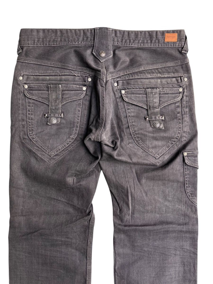 14th Addiction Nicole Club for Men studded leather pocket flare denim pants Size US 32 / EU 48 - 9 Thumbnail
