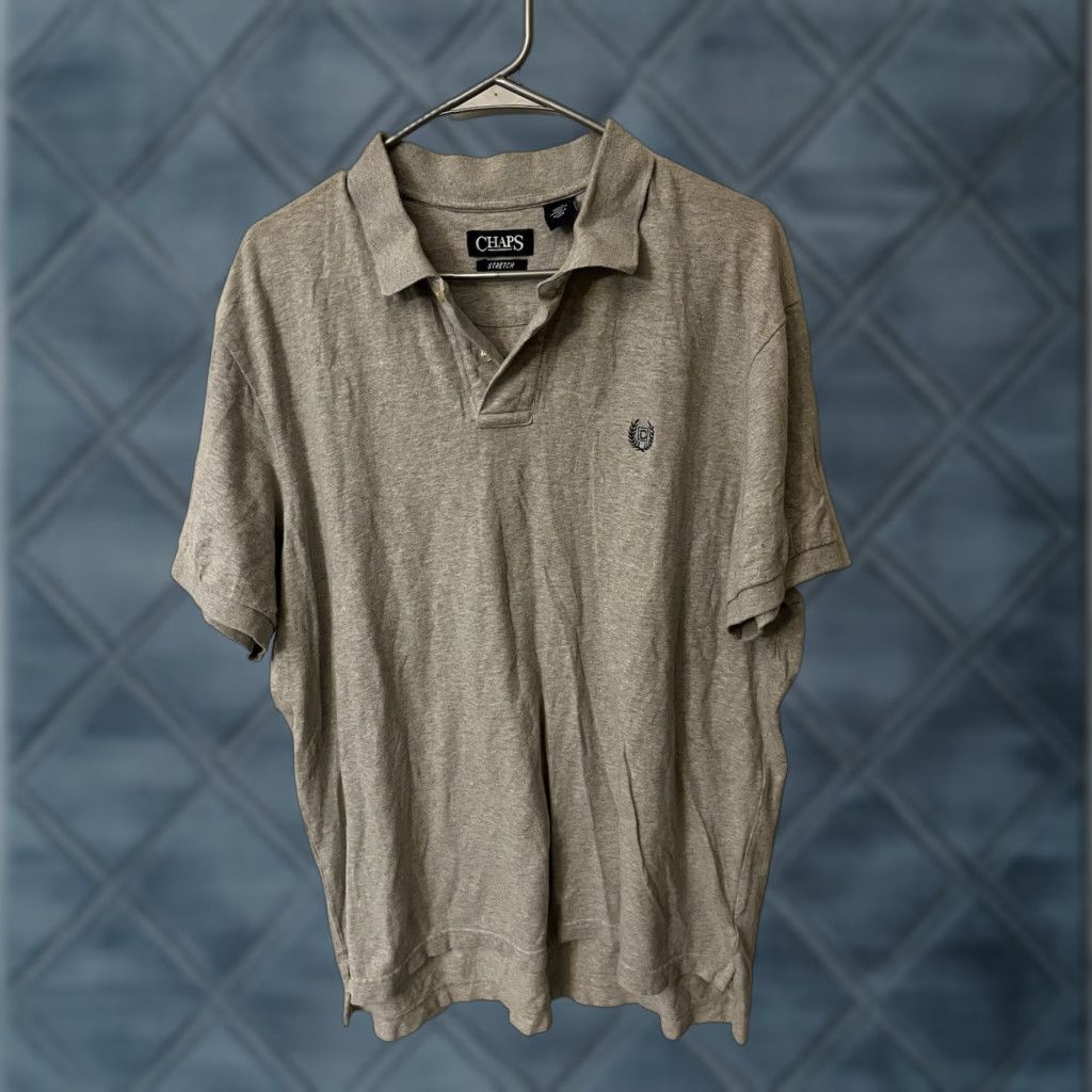 Chaps VINTAGE Chaps Polo Shirt Men XL Short Sleeve Gray 100% Cotton Logo Golf Size US XL / EU 56 / 4 - 1 Thumbnail