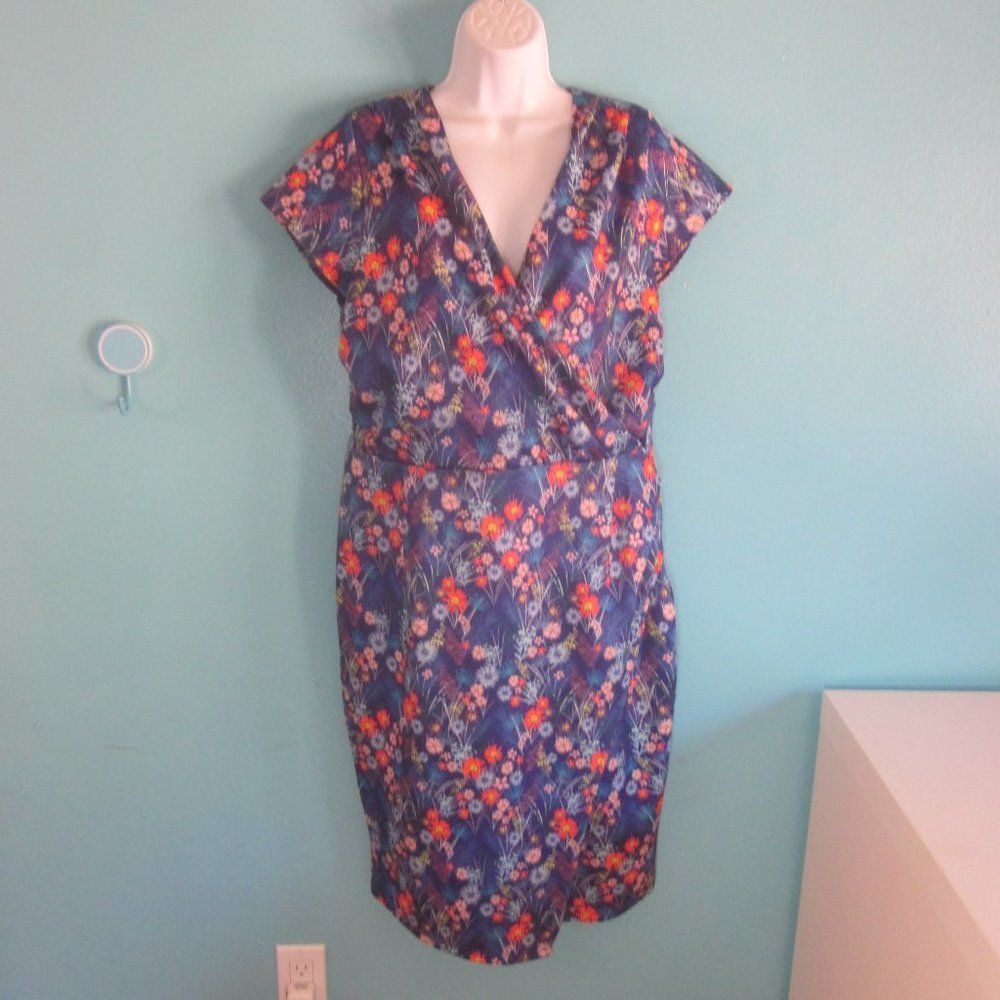 Ellen Tracy Lindy Bop Womens Size 12 "Purple Blooming" Dress Size L / US 10 / IT 46 - 7 Thumbnail