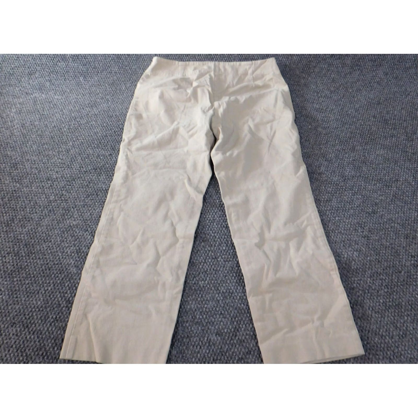 Vintage Chico's Beige Cotton Linen Straight Chino Pants Womens Regular 25in Inseam Casual - Chinos, Stretch, Pockets, Button, Summer, Solid, Vintage: No Size 25" / US 0 / IT 36 - 5 Thumbnail