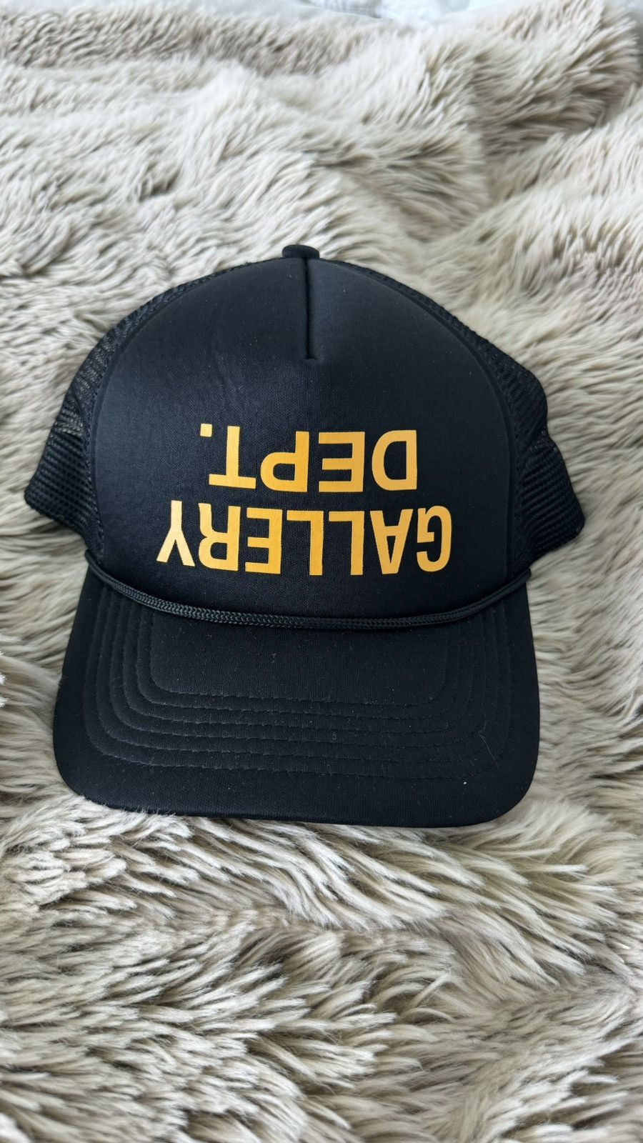 image of Gallery Dept Fucked Up Trucker Cap in Black, Men's