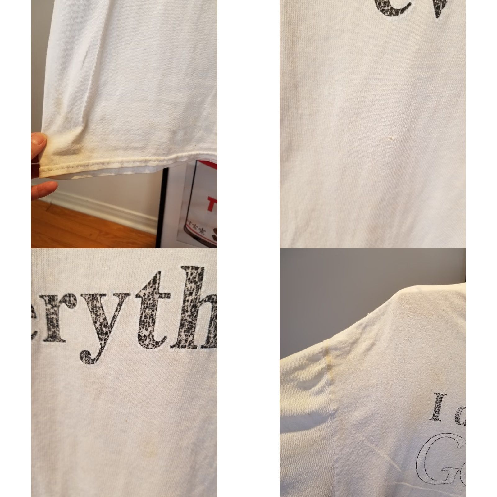Delta VINTAGE Delta T-Shirt Shirt XL White Cotton Crew Neck Short Sleeve Mens 1980s 80s Distressed Worn Cross Chest 23" Back 28" Google I DON'T NEED GOOGLE Size US XL / EU 56 / 4 - 8 Thumbnail