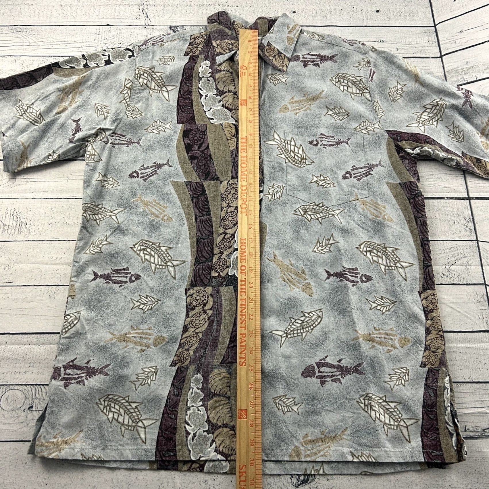 Vivobarefoot VINTAGE Go Barefoot Hawaiian Short Sleeve Button Front Popover Shirt Men's Large Size US L / EU 52-54 / 3 - 3 Thumbnail