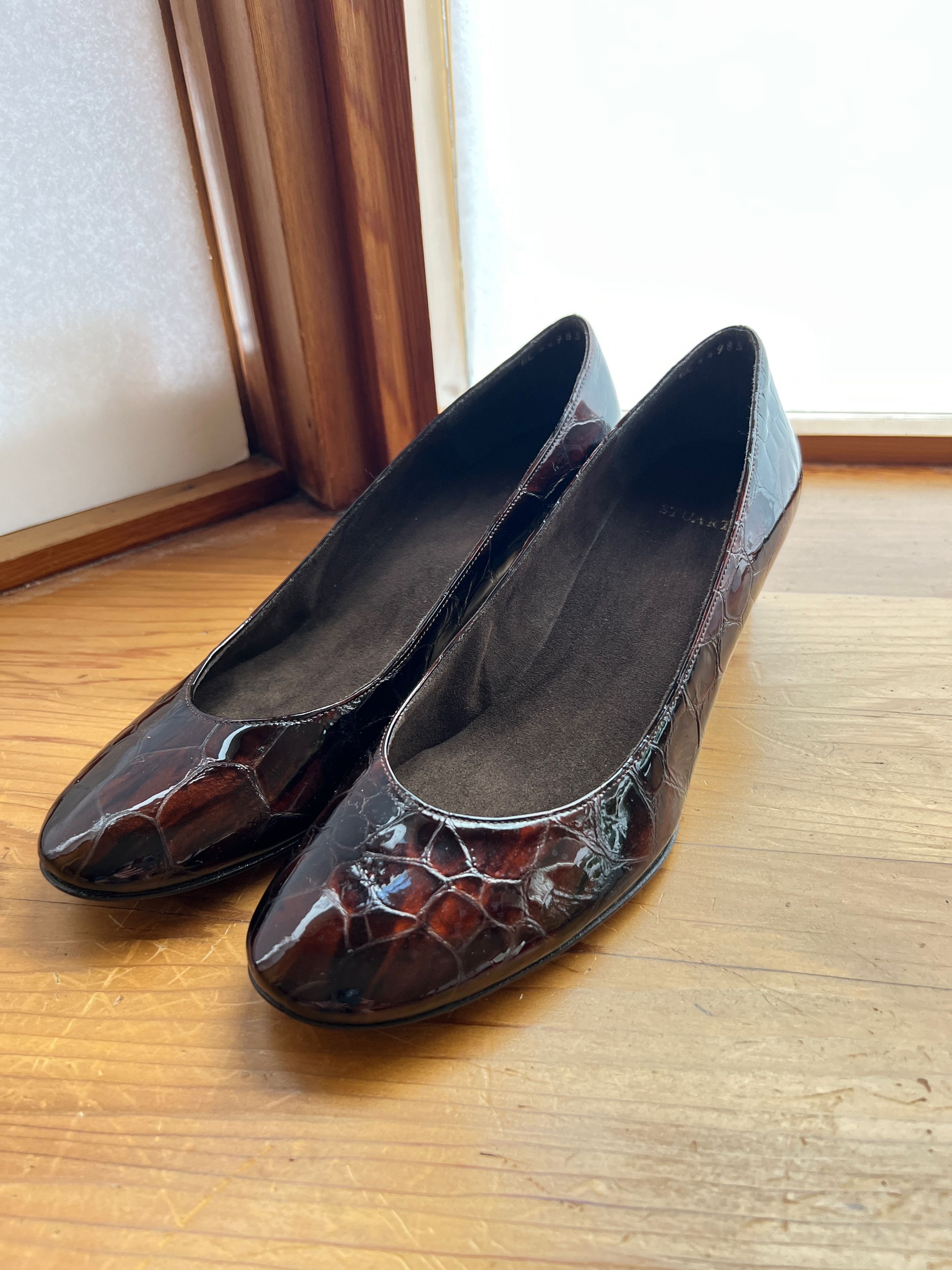 Stuart Weitzman Brown Alligator Stuart Weitzman Wedges Size US 9.5 / IT 39.5 - 3 Thumbnail