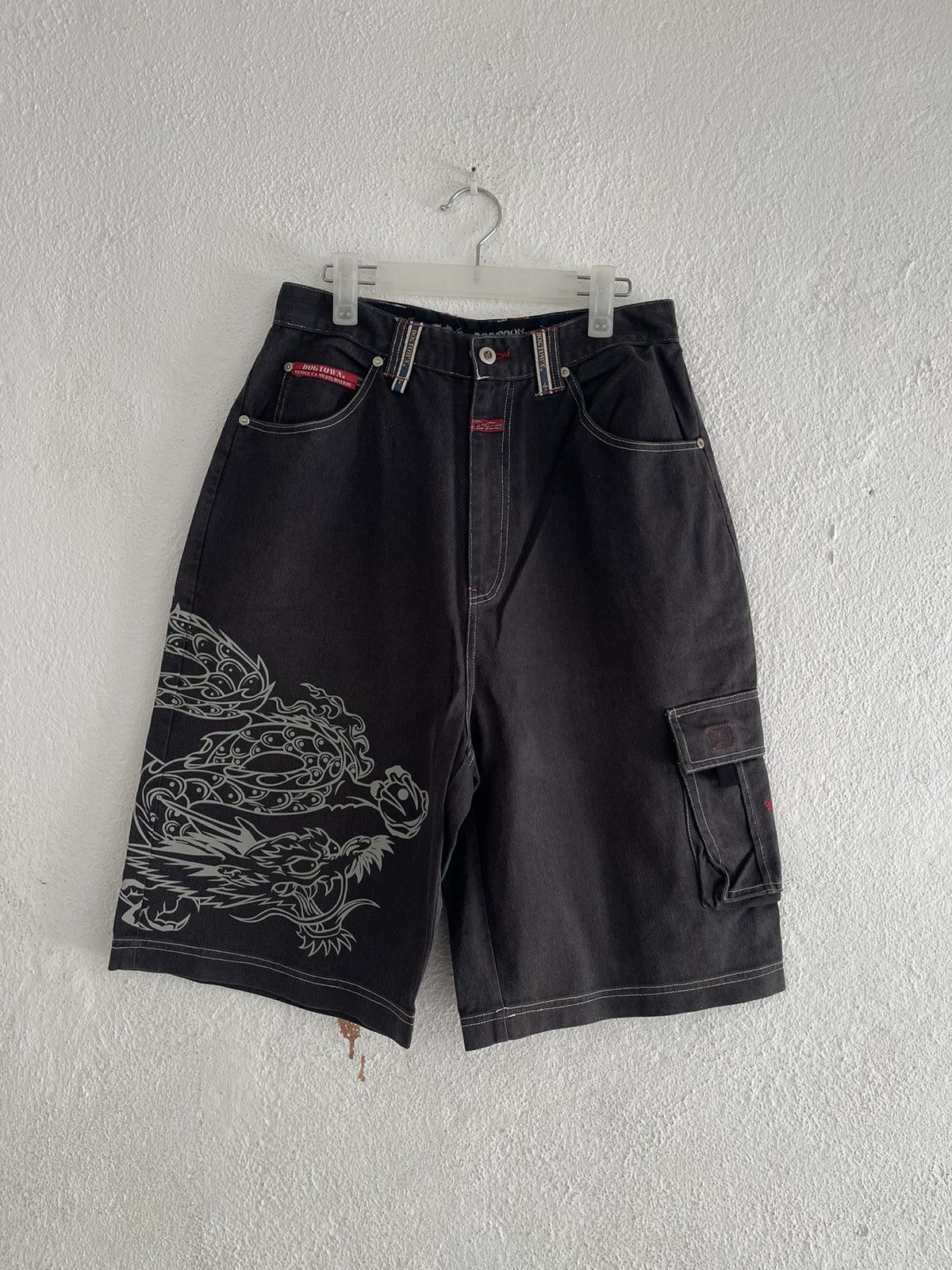 Dogtown Vintage Dogtown Black Dragon Jorts Cargo Size US 29 - 2 Thumbnail