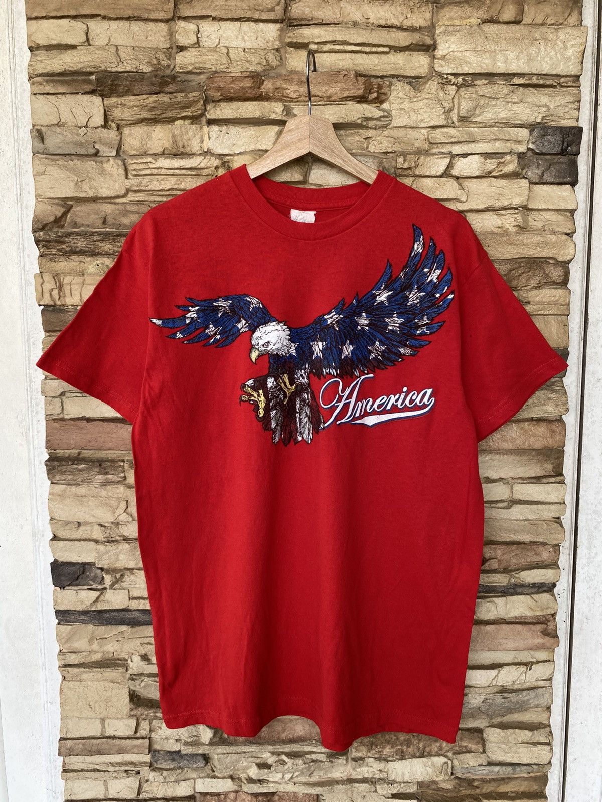 Vintage Vintage American Flag Eagle USA Tees Size US L / EU 52-54 / 3 - 1 Thumbnail