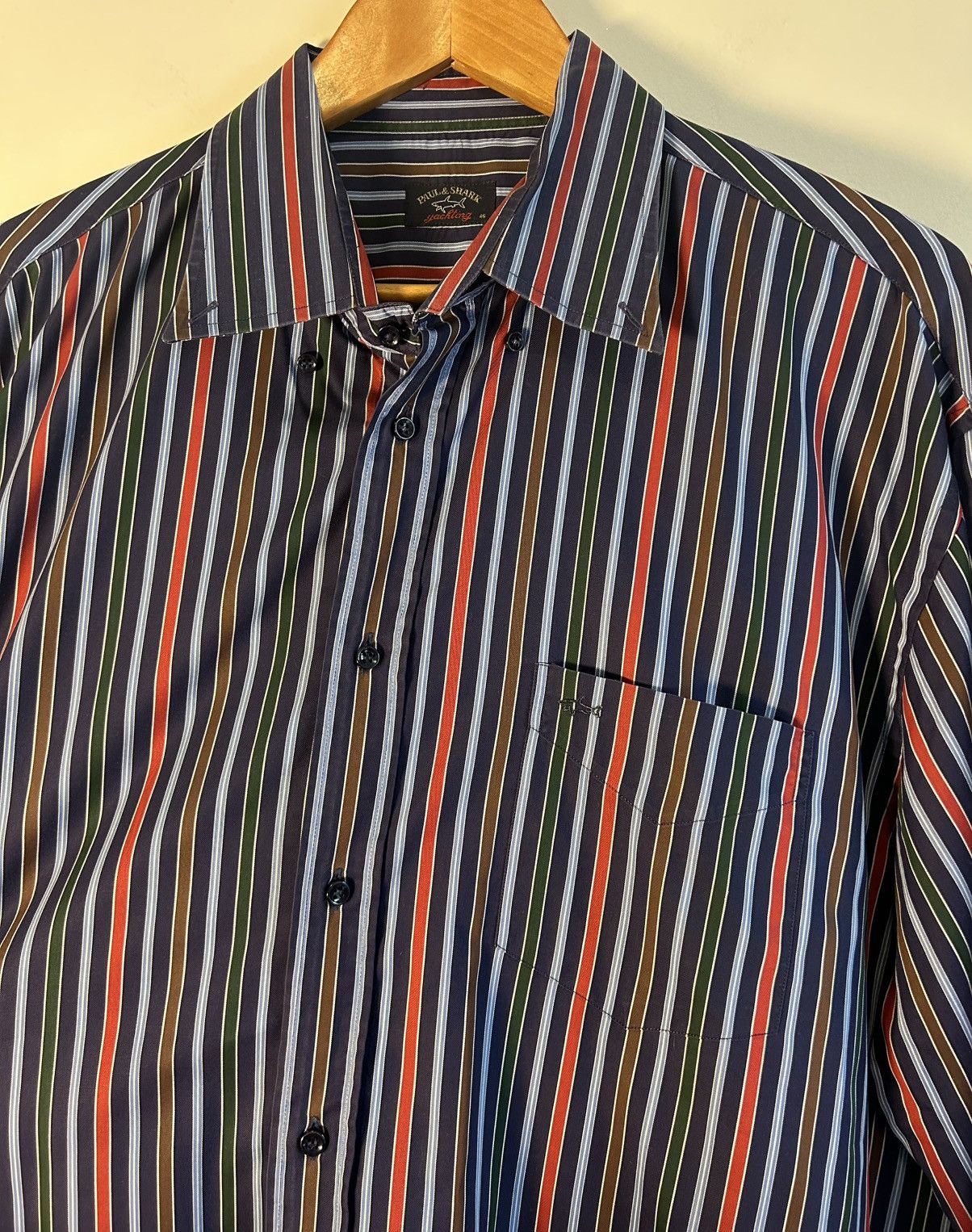 Paul & Shark Paul & Shark Yachting Multicolored Stripes Button Down Shirt Size 46R - 7 Thumbnail