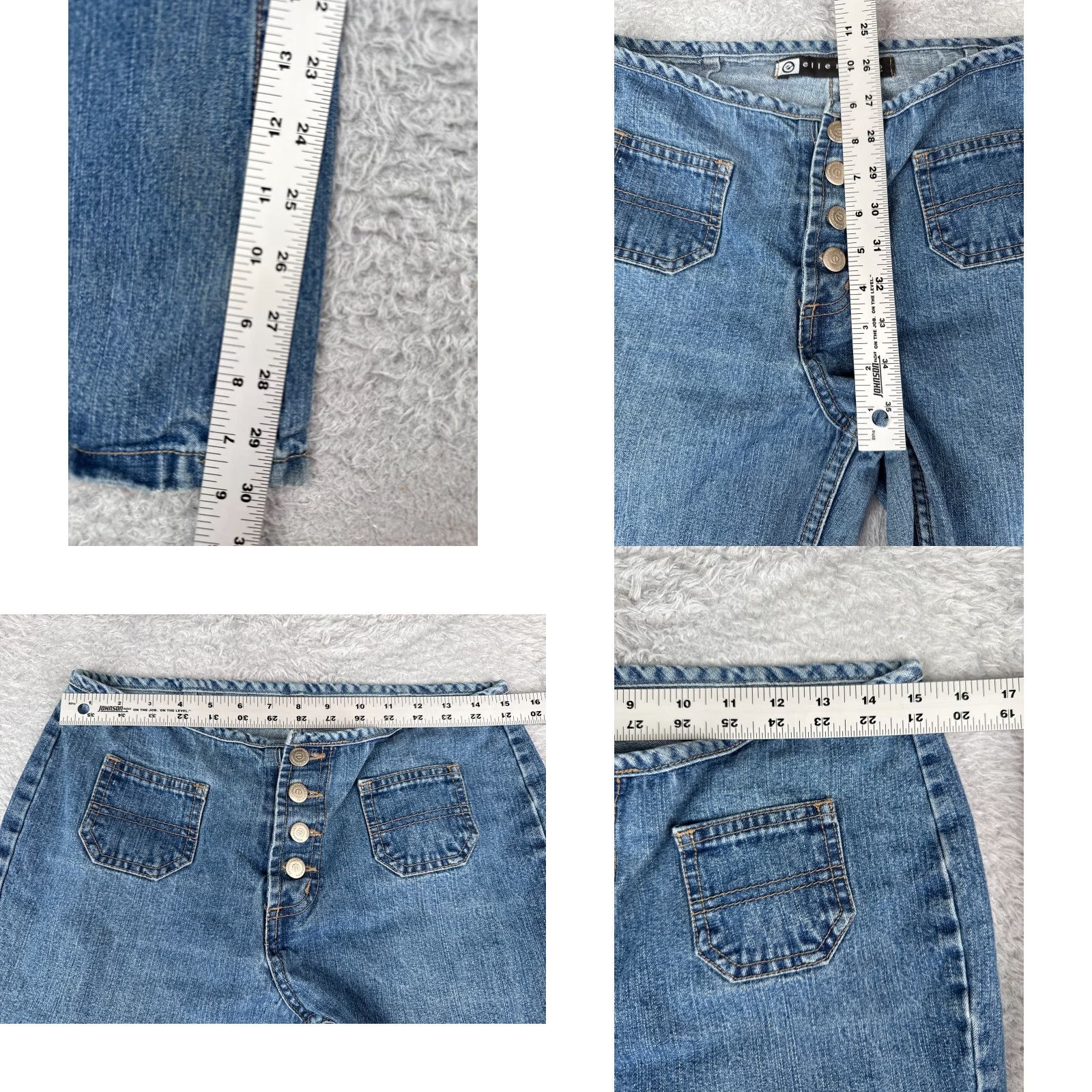 Elleme VINTAGE Ellemenno Jeans Juniors 9 Blue Denim Bootcut Button Fly Mid Rise Cotton 30x30 Jeans Women Blue 30x30 Mens? Size 30" / US 8 / IT 44 - 8 Thumbnail