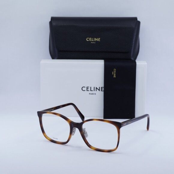 Celine Celine CL50027J 056 Eyeglasses Light Havana 55mm Square Size ONE SIZE - 1 Thumbnail