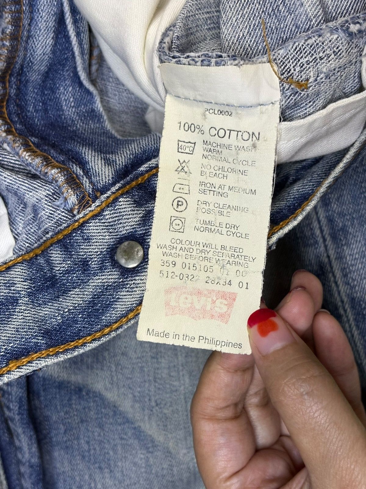 Levi's Vintage 90s Levis 512 Mud Wash Distressed Loose Jeans Size US 28 / EU 44 - 10 Thumbnail