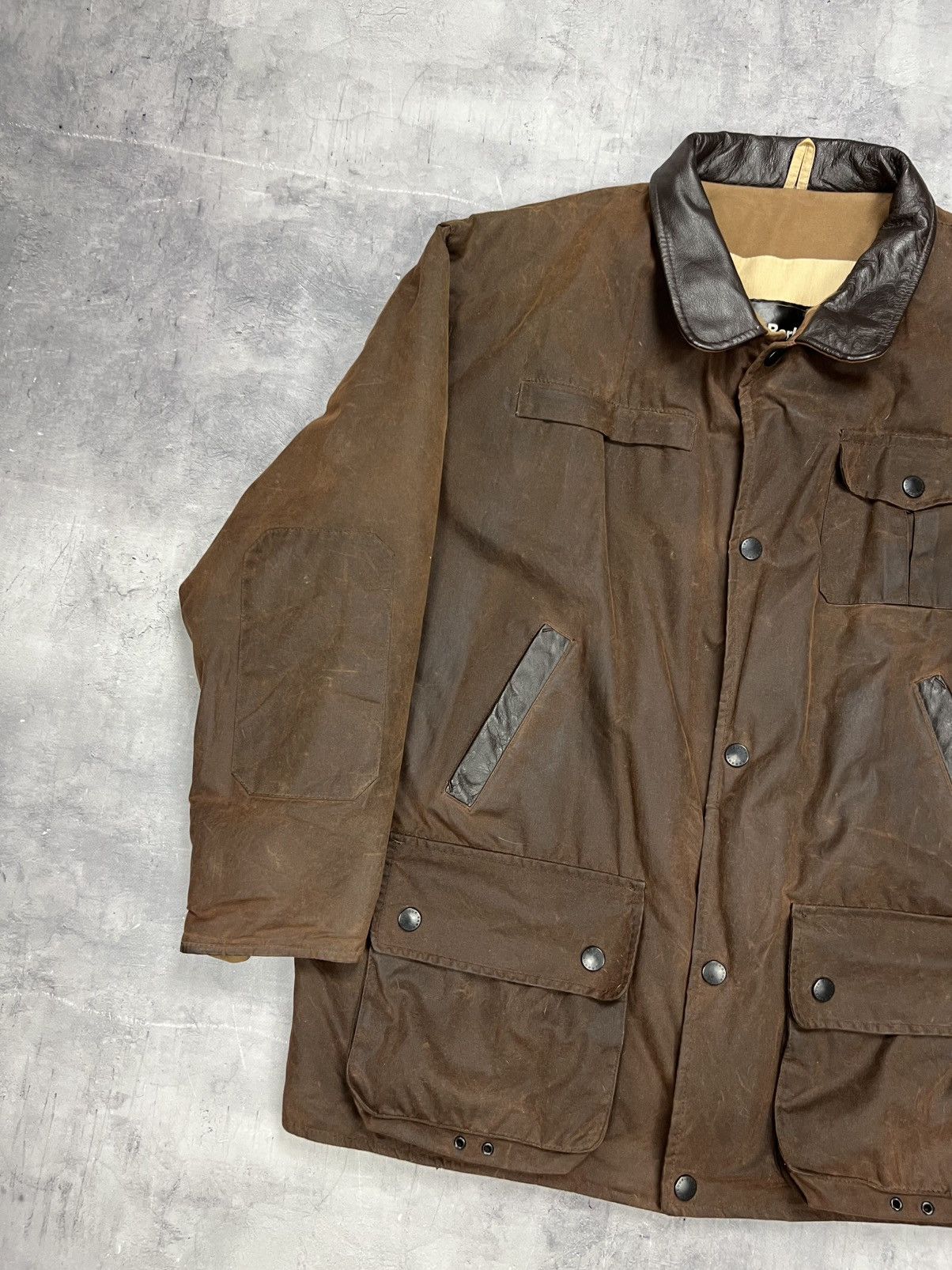 Barbour × Wax London Barbour A1550 Bushman Wax Waterproof Heavy Coat Jacket XL Size US XL / EU 56 / 4 - 7 Thumbnail