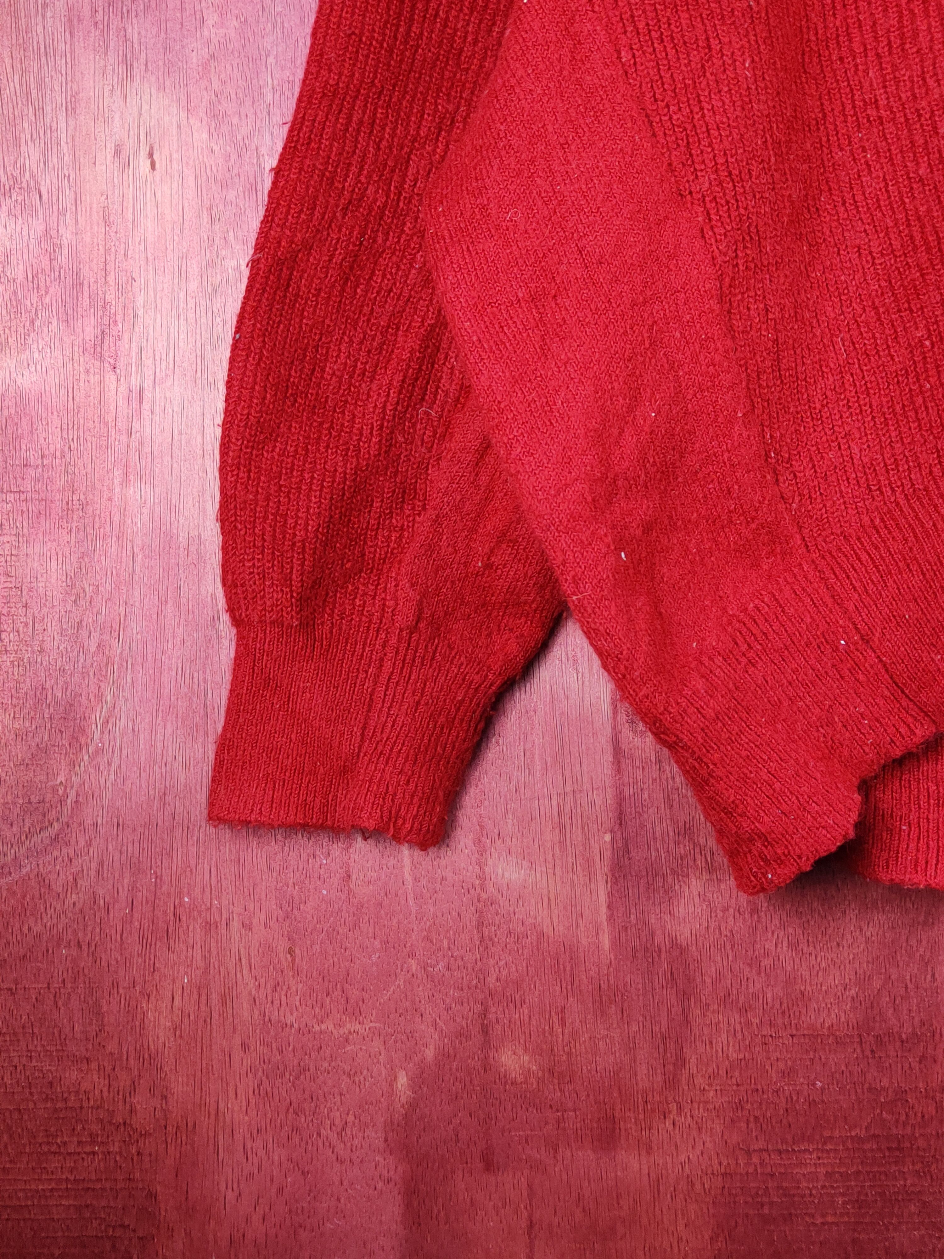 GU GU Red Knitwear cardigan japan Sweaters #S1578 Size L / US 10 / IT 46 - 4 Thumbnail