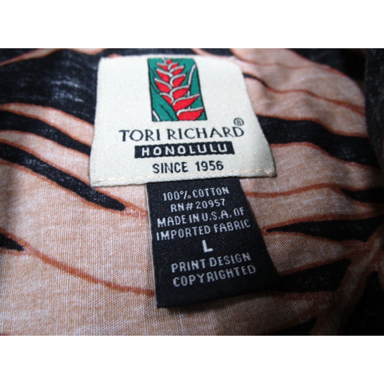 Tori Richard Tori Richard Shirt Men Large Brown Floral Button Up Hawaiian Reverse Made in USA Size US L / EU 52-54 / 3 - 2 Thumbnail