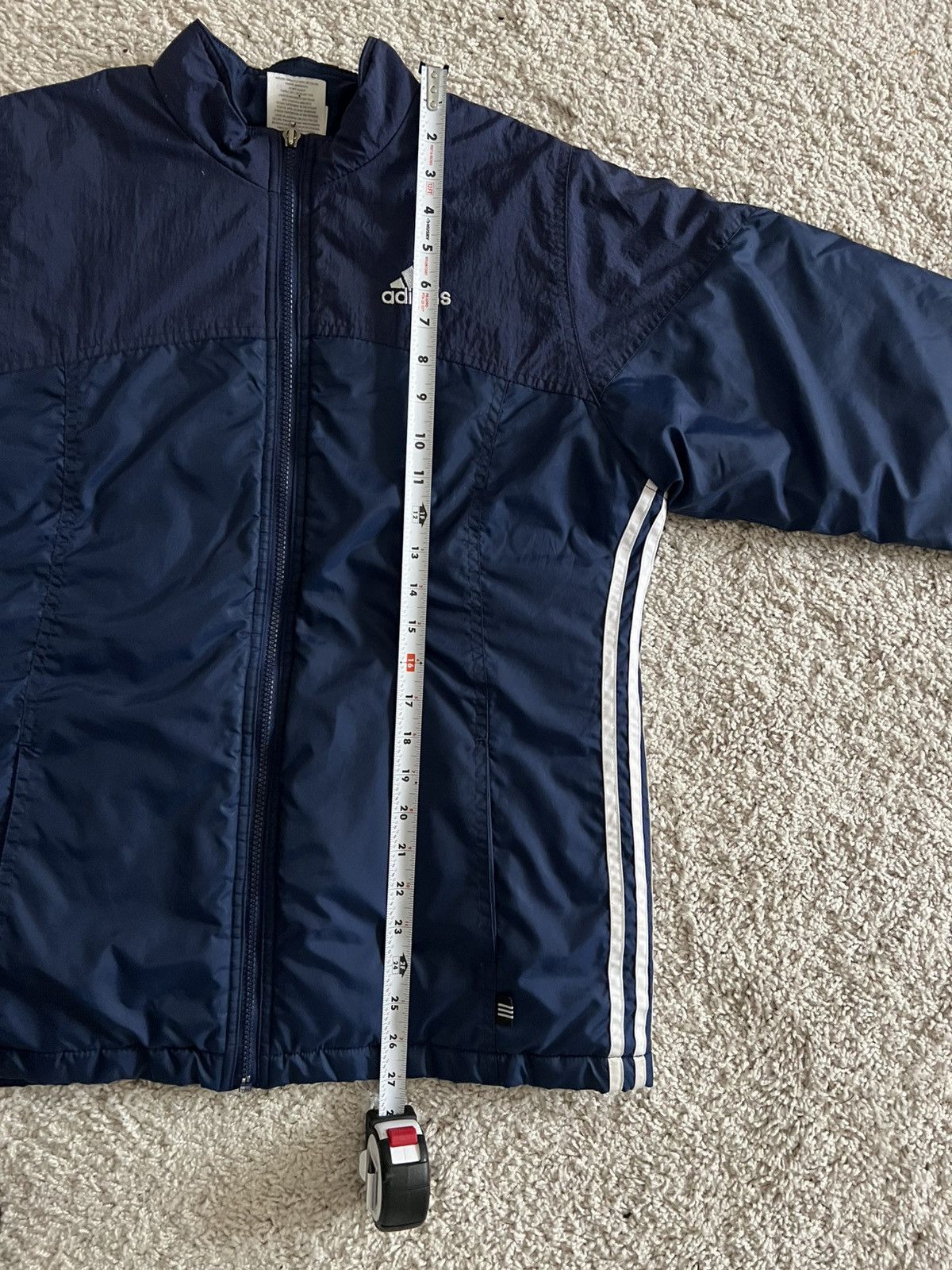 Adidas × Vintage Adidas Vintage Puffer Jacket - Blue - XL Girls Size XL / US 12-14 / IT 48-50 - 9 Thumbnail