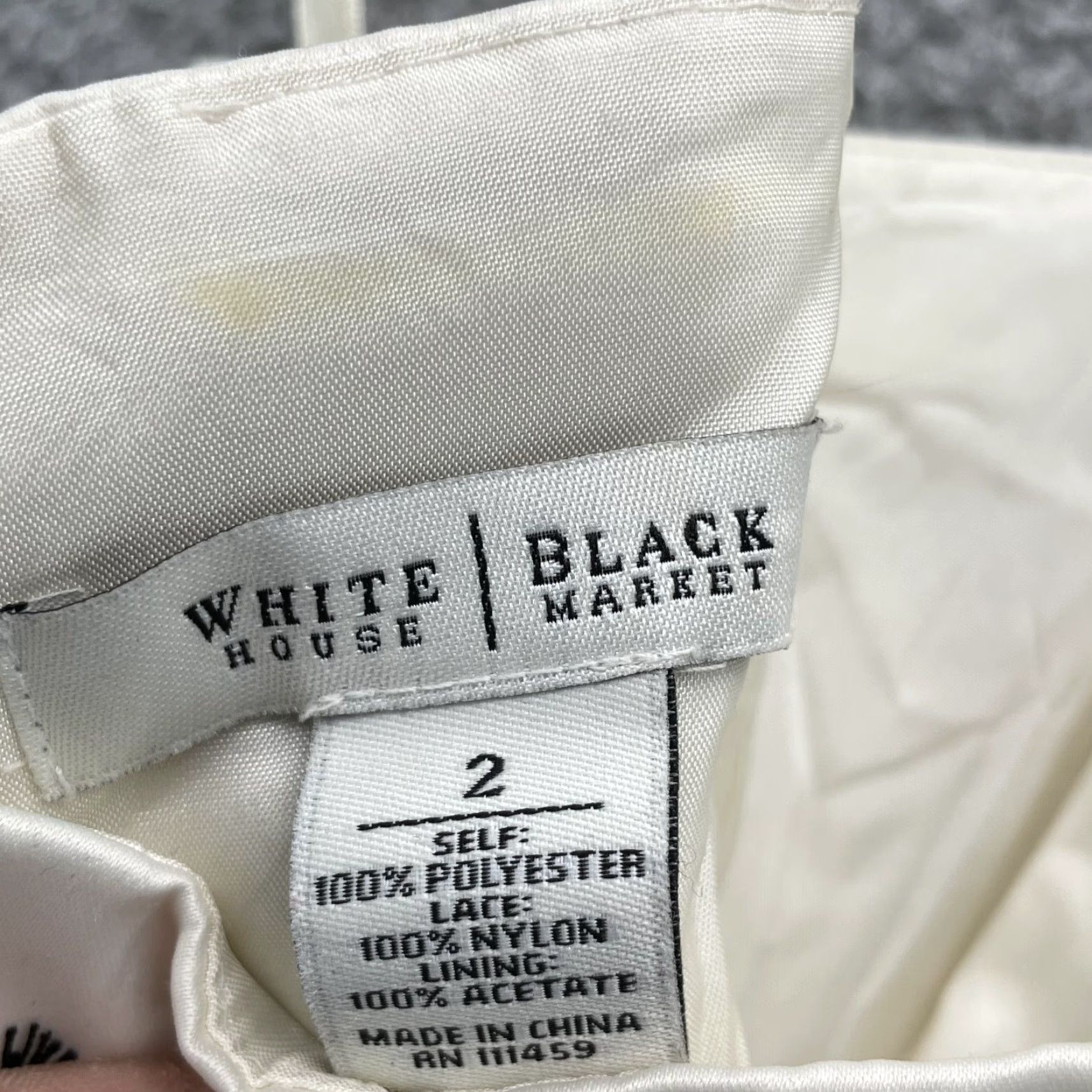 White House Black Market White House Black Market Dress Womens 2 Lace Satin Bow Formal Classic Party Chic Dress Shirt Women 90s Size XS / US 0-2 / IT 36-38 - 5 Thumbnail
