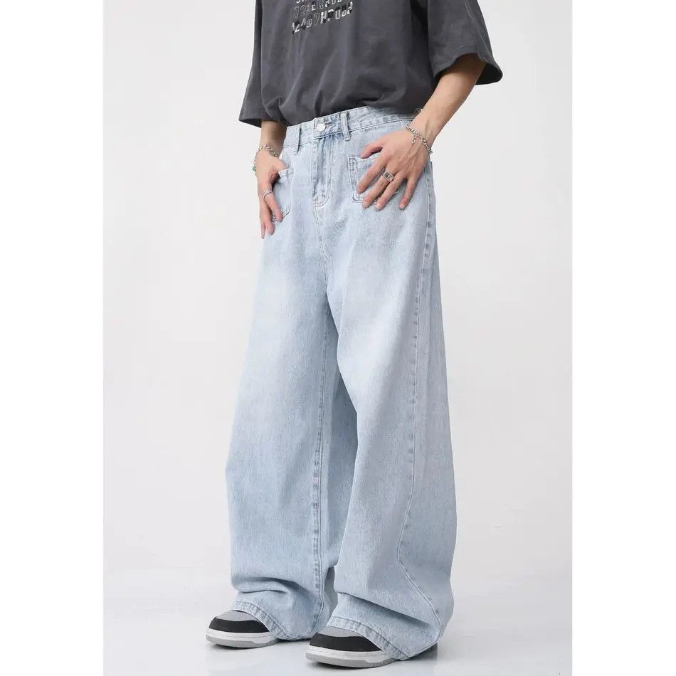 Japanese Brand Retro loose casual wide leg jeans Size US 32 / EU 48 - 2 Thumbnail